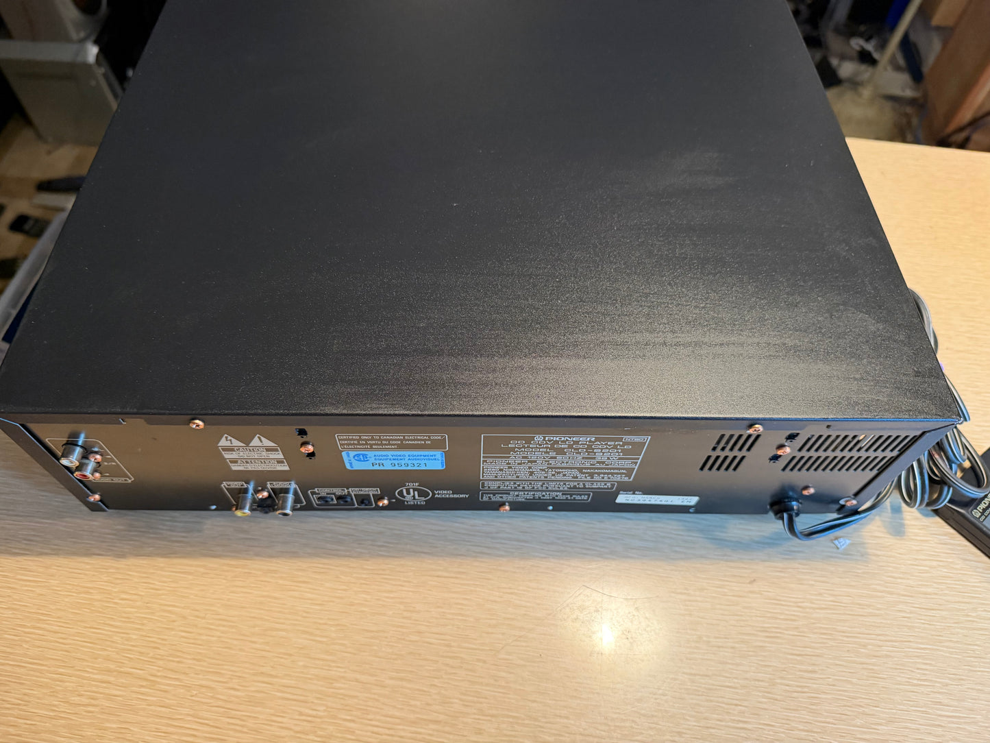 Vintage PIONEER Laser Disc Player CLD-S201 Tested & Working! Great Cond + Remote