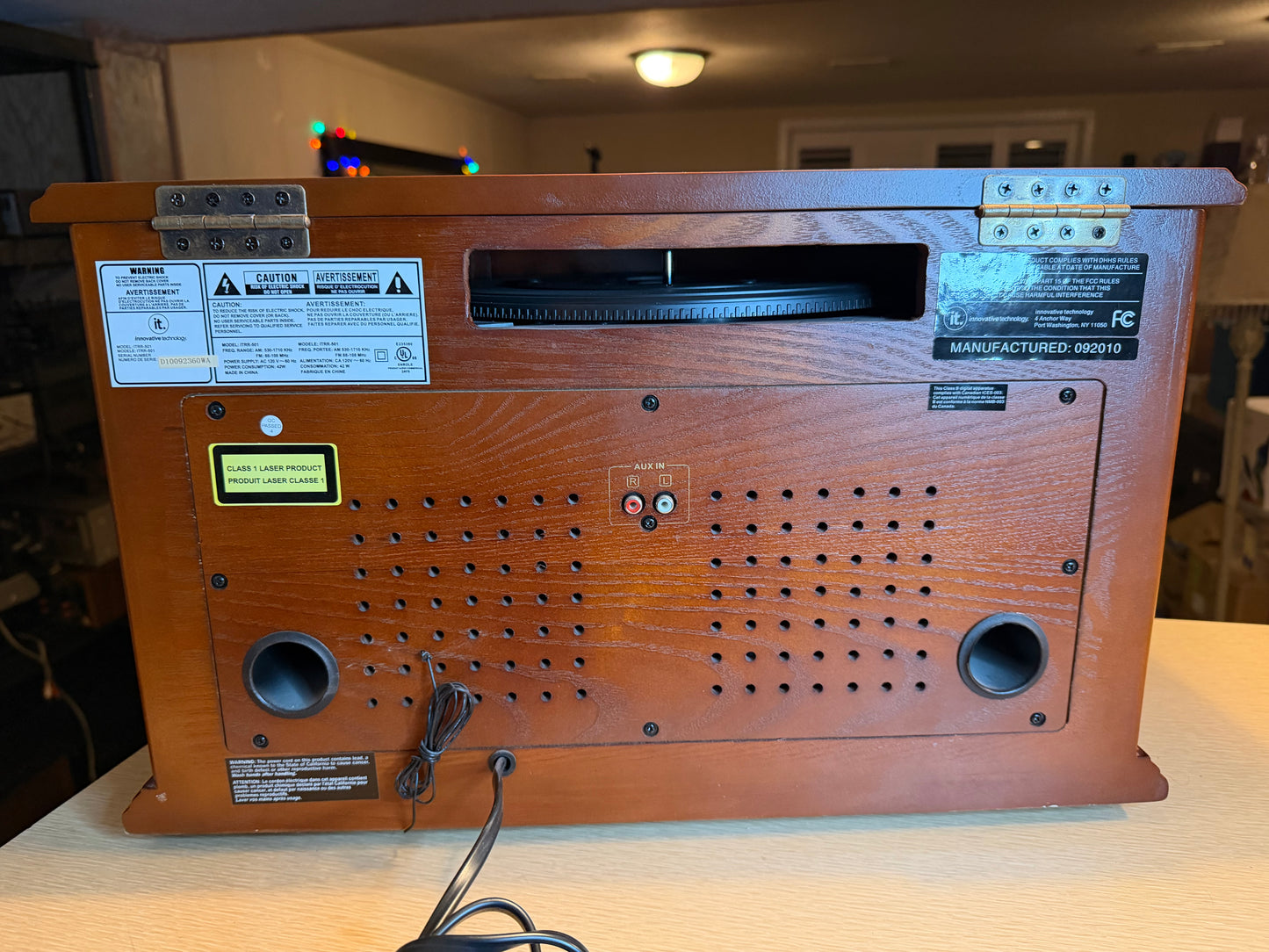 Innovative Technology ITTR-501 Turntable Stereo System CD All Functions Working!