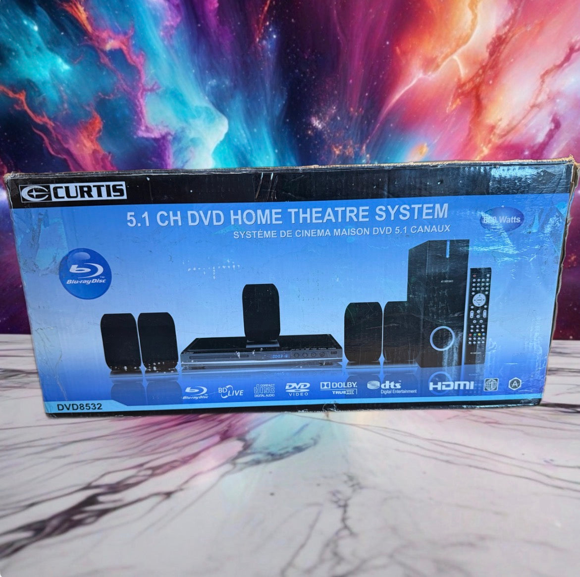Curtis DVD8532 5.1 Home Theater System Blu‑Ray DVD Player Surround Sound NIB