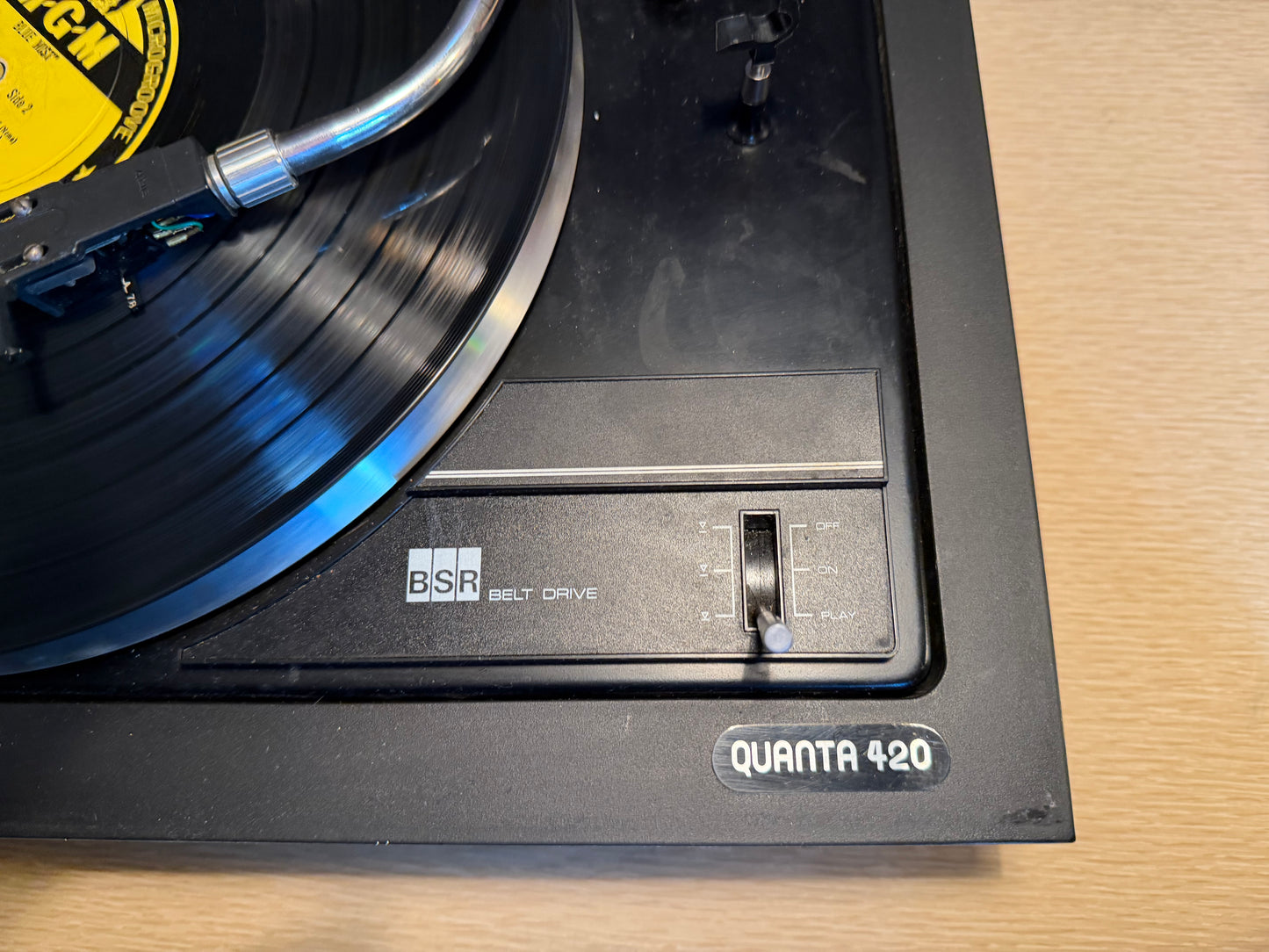 BSR Quanta 420 Belt Drive Drive Turntable VTG Rare Serviced Very Rare Beauty🔥🎶