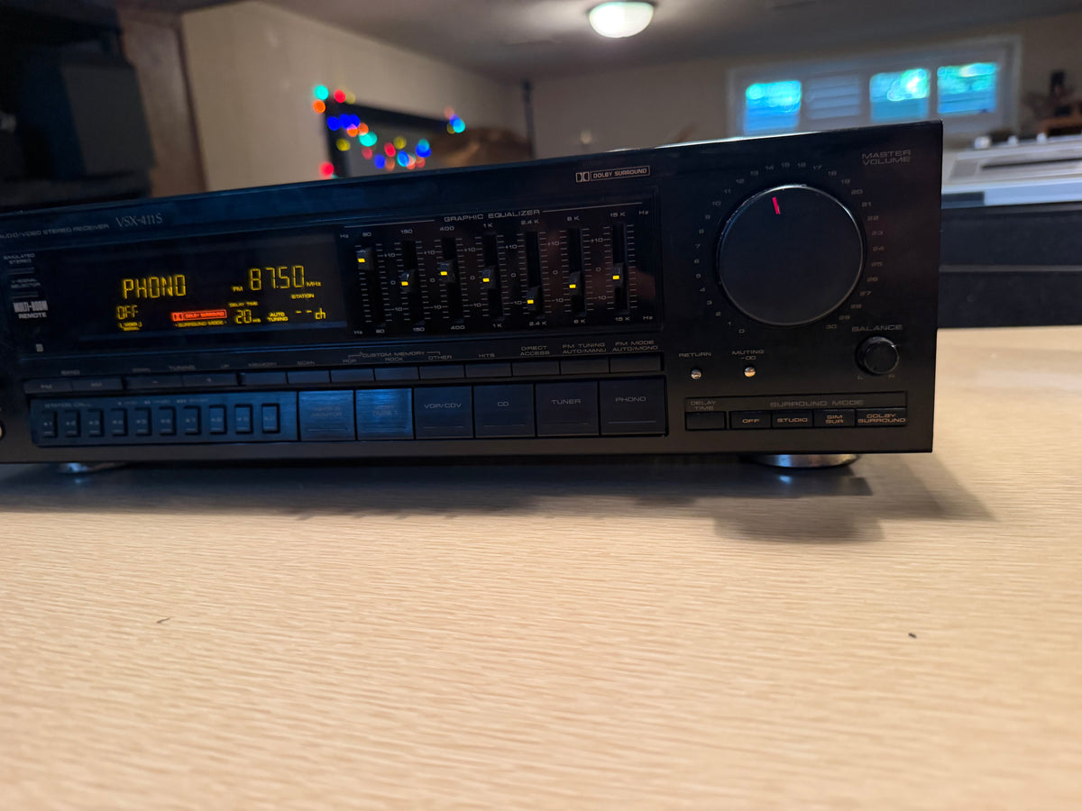 Pioneer VSX-411s Home Theater Receiver 100WPC Equalizer Phono Tested Works Rare!