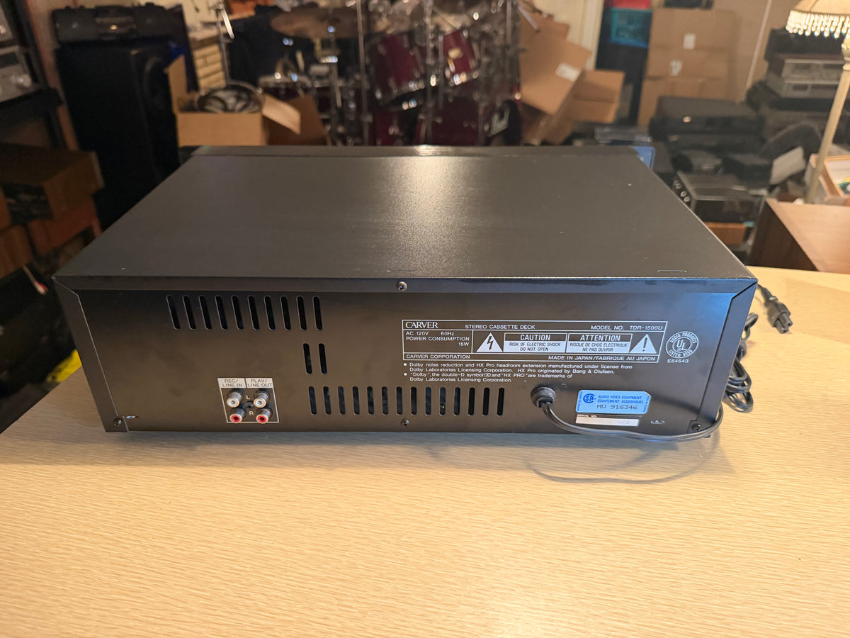 Carver TDR-1500 HX-Pro Cassette Deck High Fidelity Freshly Serviced Rare Beaut🎶