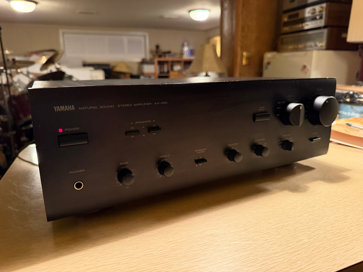 Yamaha AX-450 Natural Sound Integrated Stereo Amplifier Phono 65WPC Serviced🎶🔥