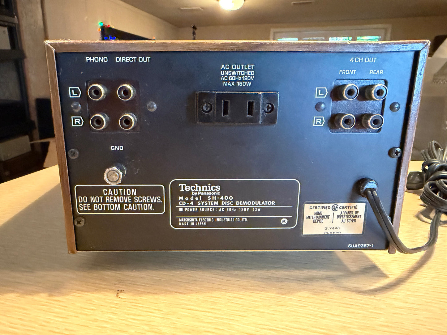 Technics SH-400 CD-4 Quad Disc Demodulator Quadraphonic Freshly Serviced Rare🔥