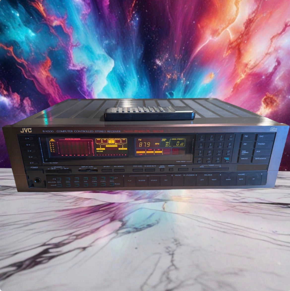 JVC R-X500B Computer Controlled Stereo Receiver w/ Remote & Equalizer Serviced