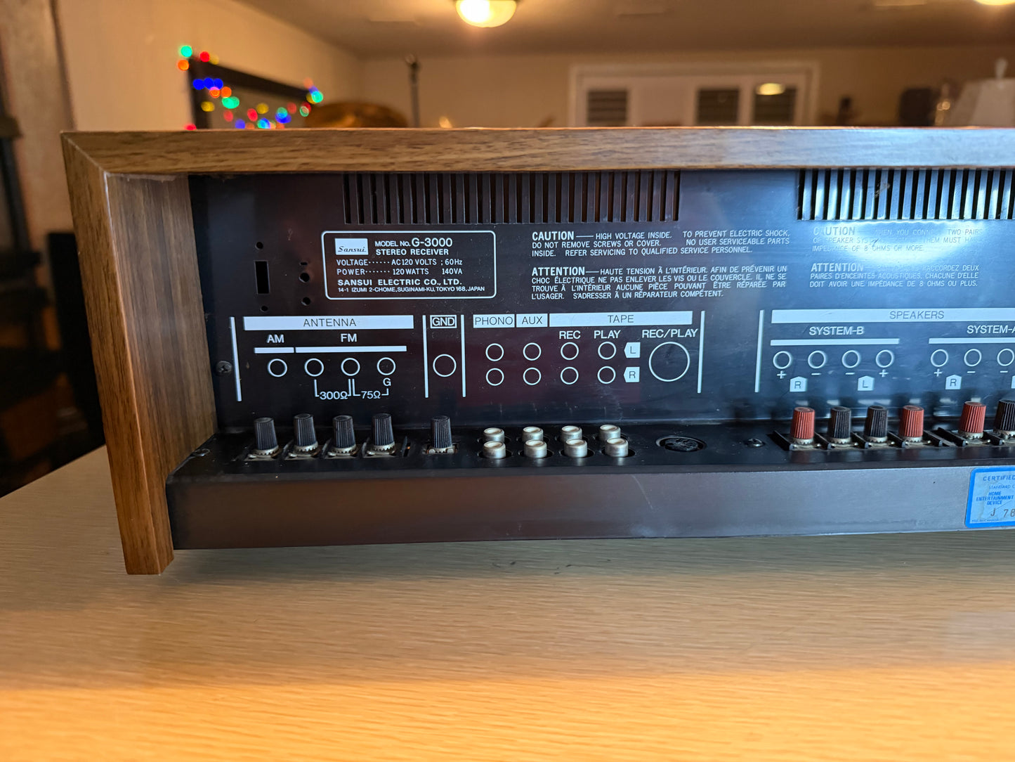Sansui G-3000 Am/Fm Stereo Receiver Amplifier Full Fresh Service Near Mint Beaut