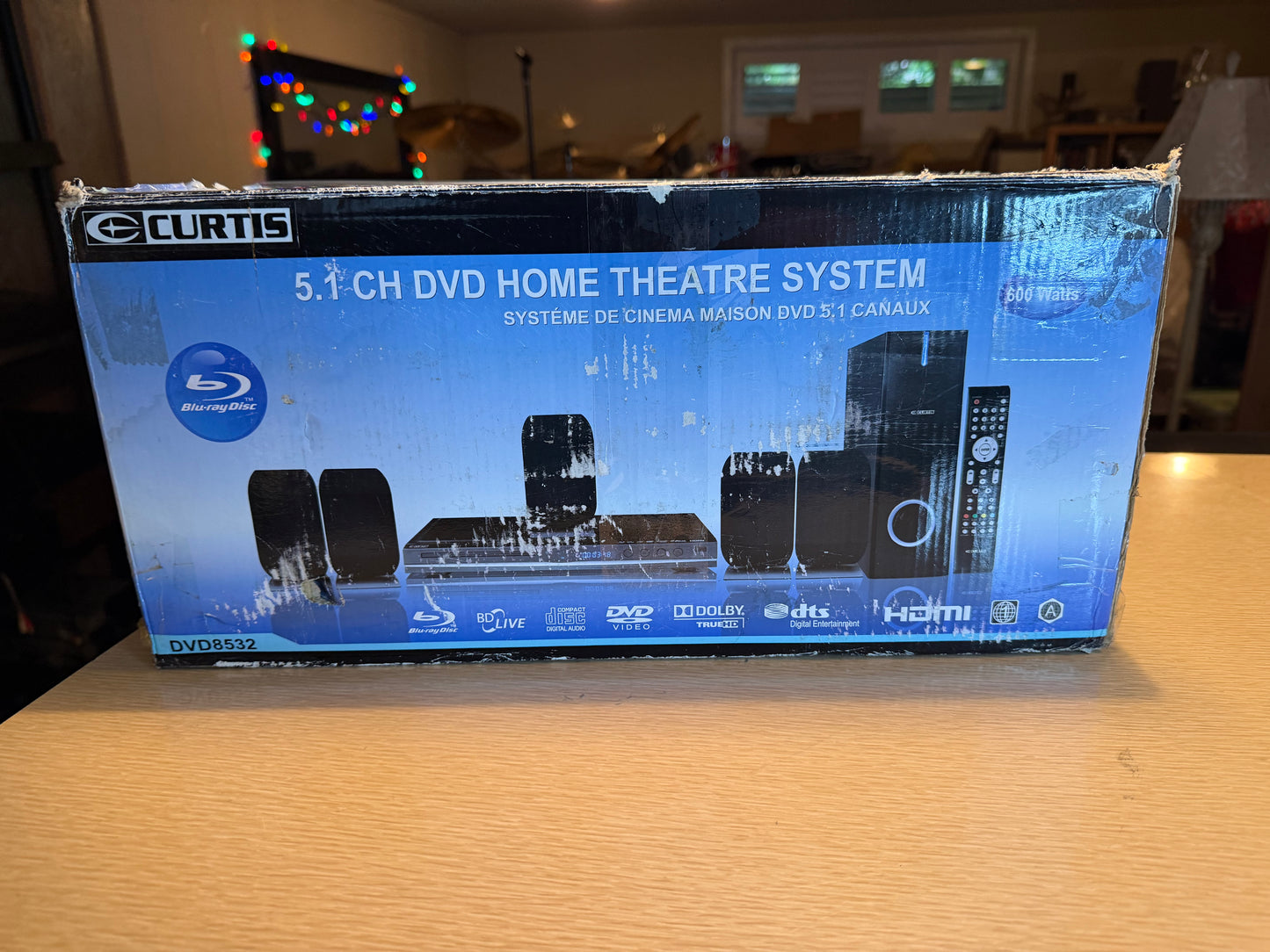 Curtis DVD8532 5.1 Home Theater System Blu‑Ray DVD Player Surround Sound NIB