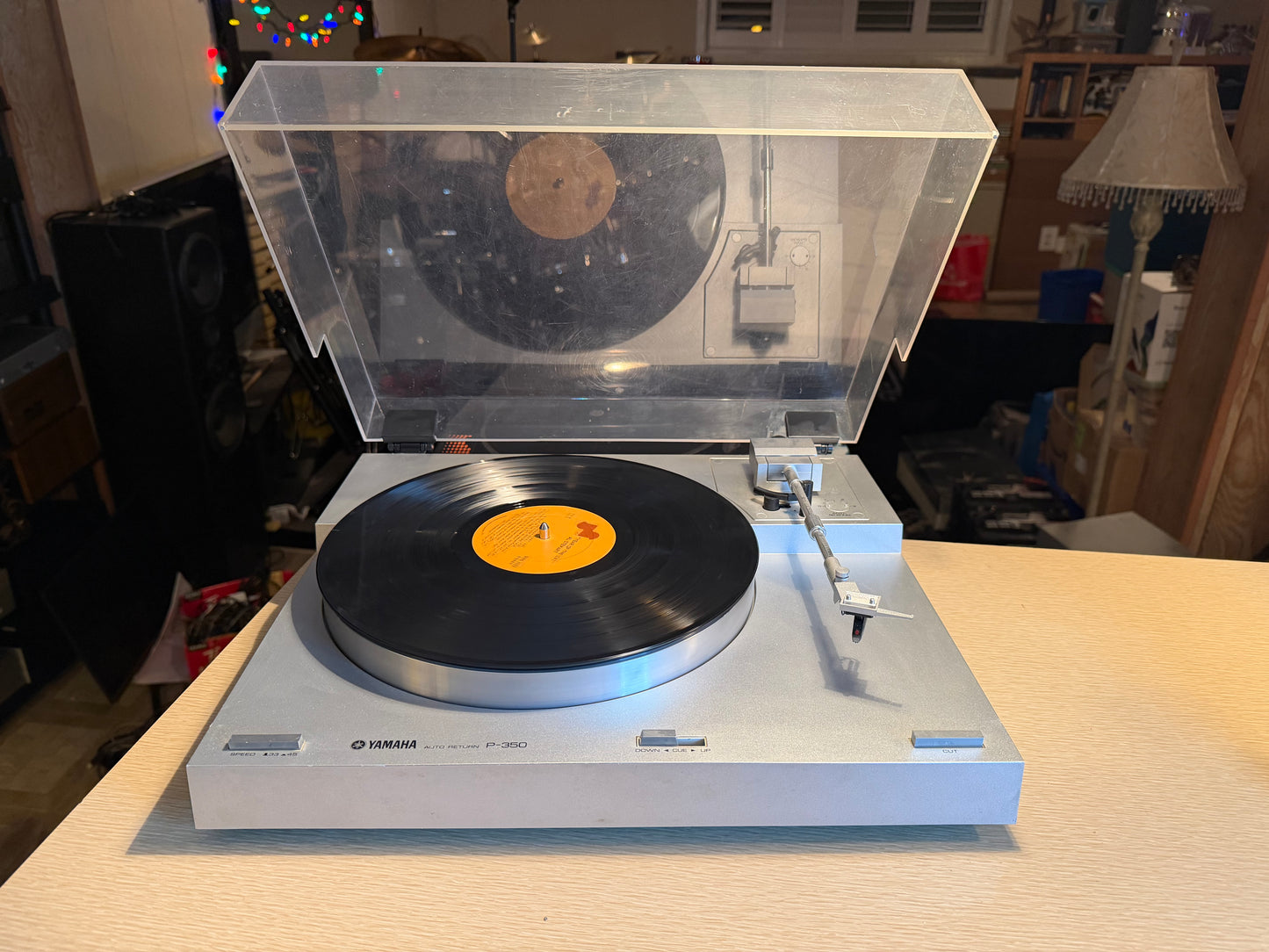 Yamaha P-350 Auto Return Turntable Belt Drive SERVICED WORKS AND SOUNDS GREAT🔥