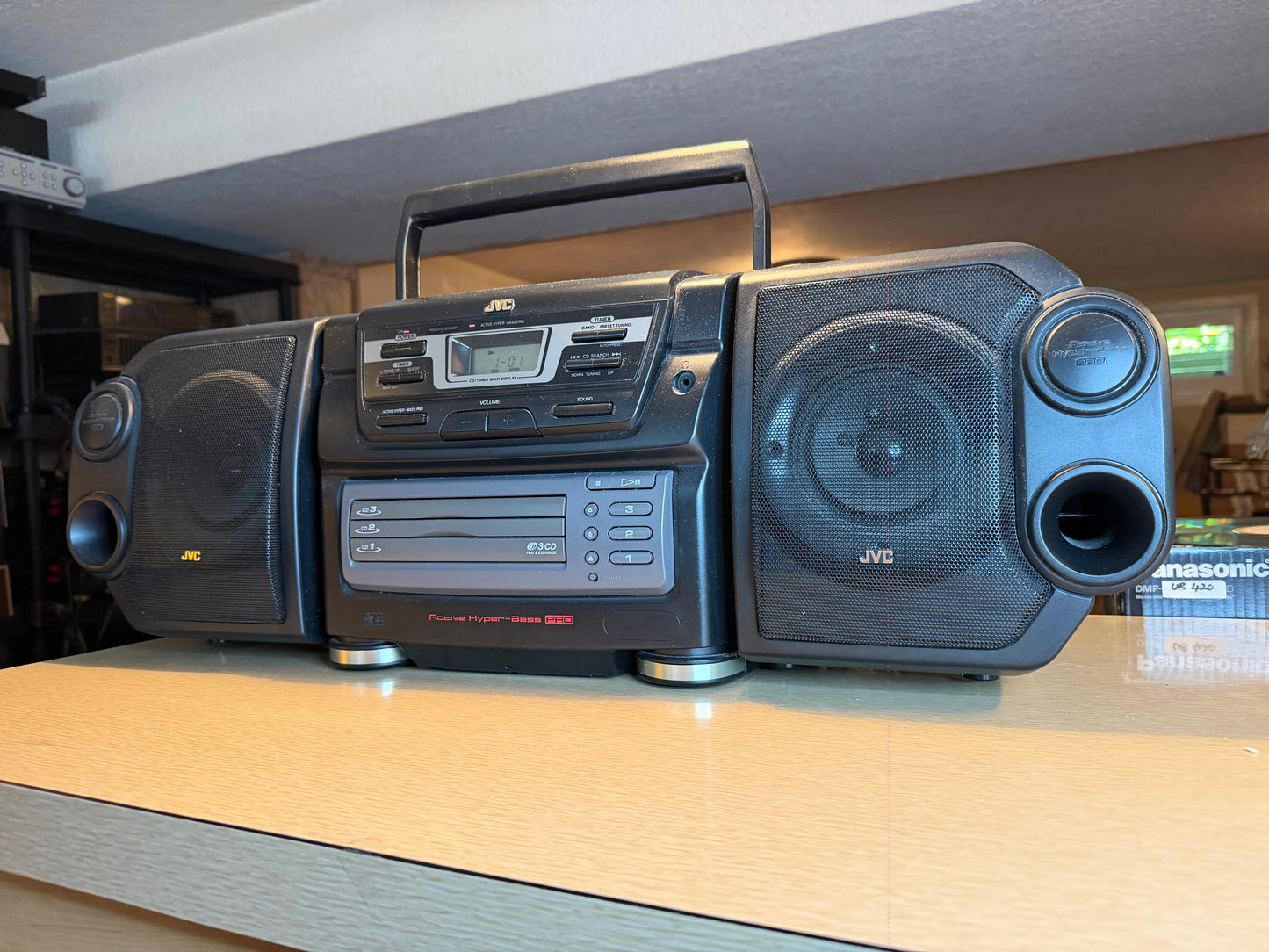Vintage JVC PC-XC8BK Stereo A/Fm Cd Cassette Boom Box All Functions Operational!