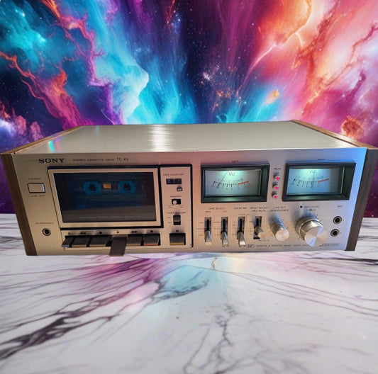 SONY TC-K5 Stereo Cassette Deck Vintage Audio Recorder Silver VU Meters Serviced