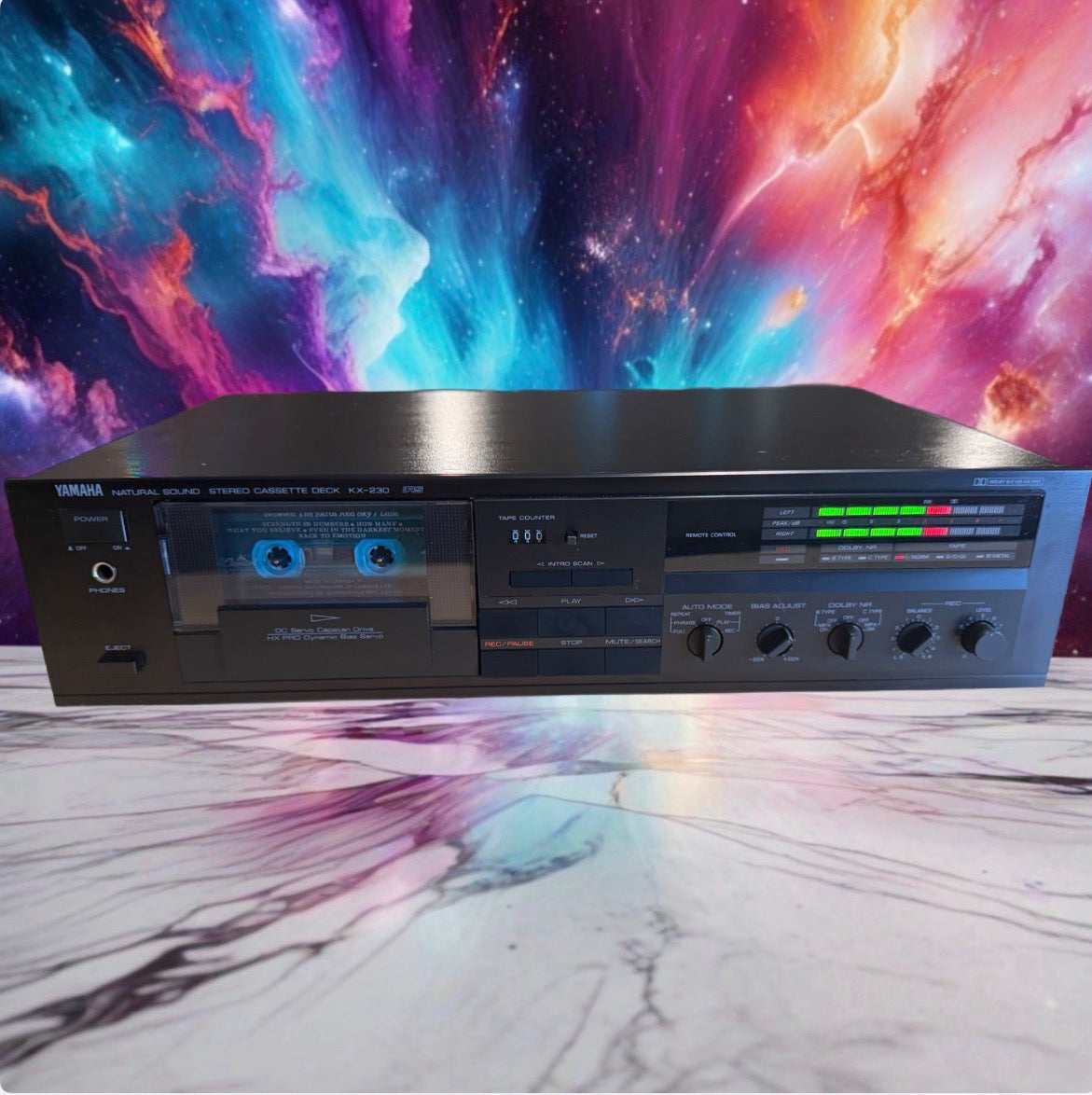 Yamaha KX-230 Natural Sound Stereo Cassette Deck Player Serviced Working Beauty!