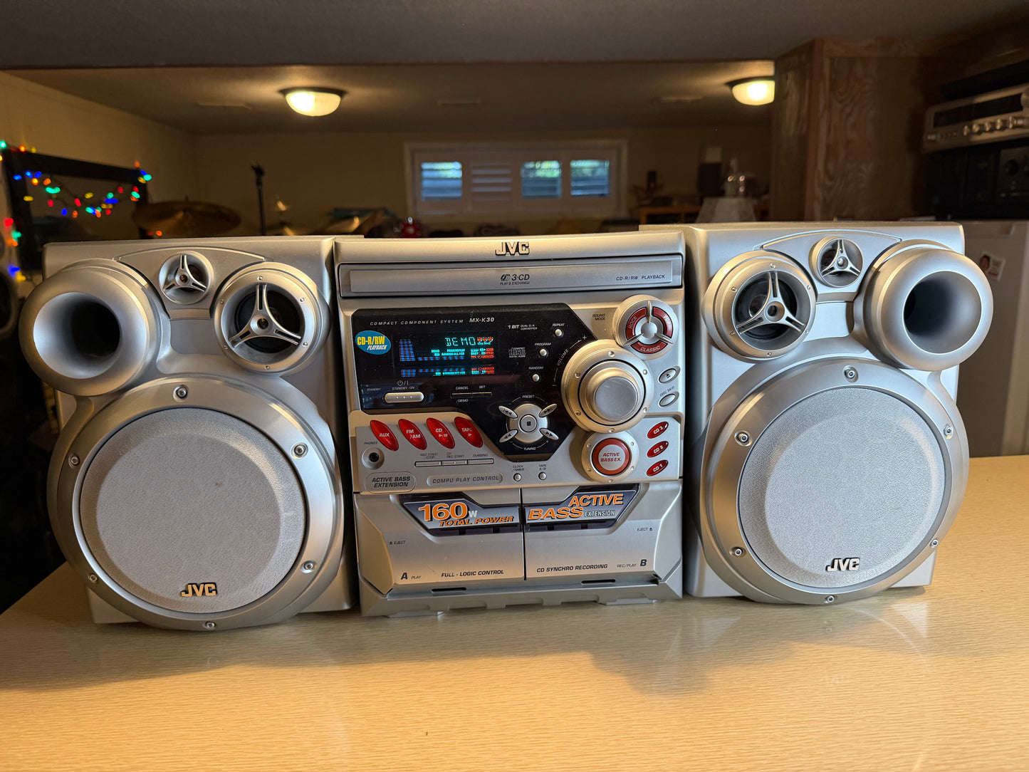 Rare JVC MX-K30 System 3-CD + Cassette Player Stereo All Functions Working Rare!