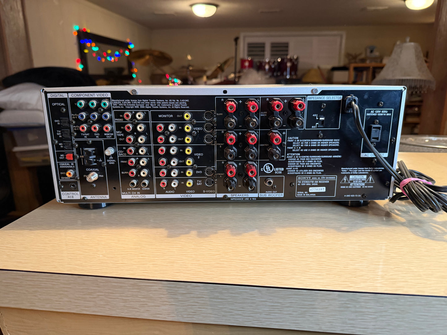 Sony STR-DA1000ES ELEVATED STANDARD 7.1 Channel, 100 WPC Works W/ REMOTE Bundle