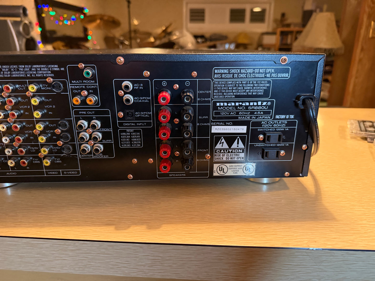 Marantz SR880 Audio / Video Receiver Tested Full Fresh Service Rare 110 WPC TANK