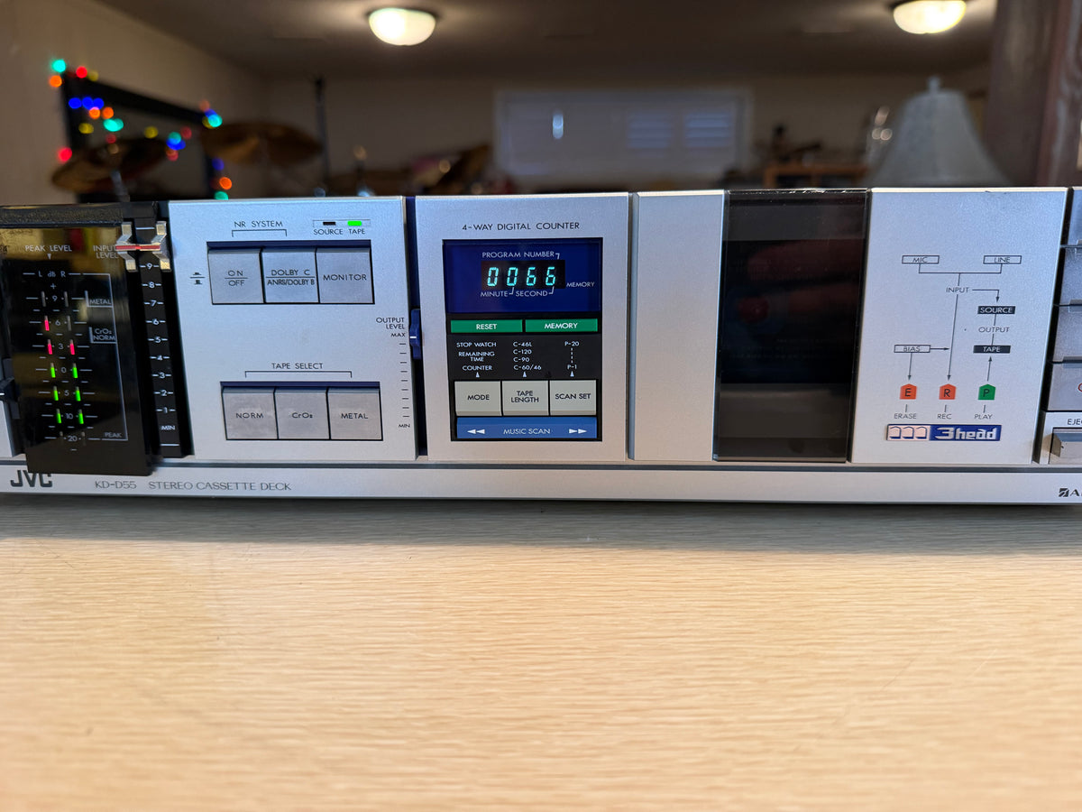 JVC Victor KD-D55 3-Head Cassette Deck High Fidelity Freshly Serviced Beauty🔥🎶