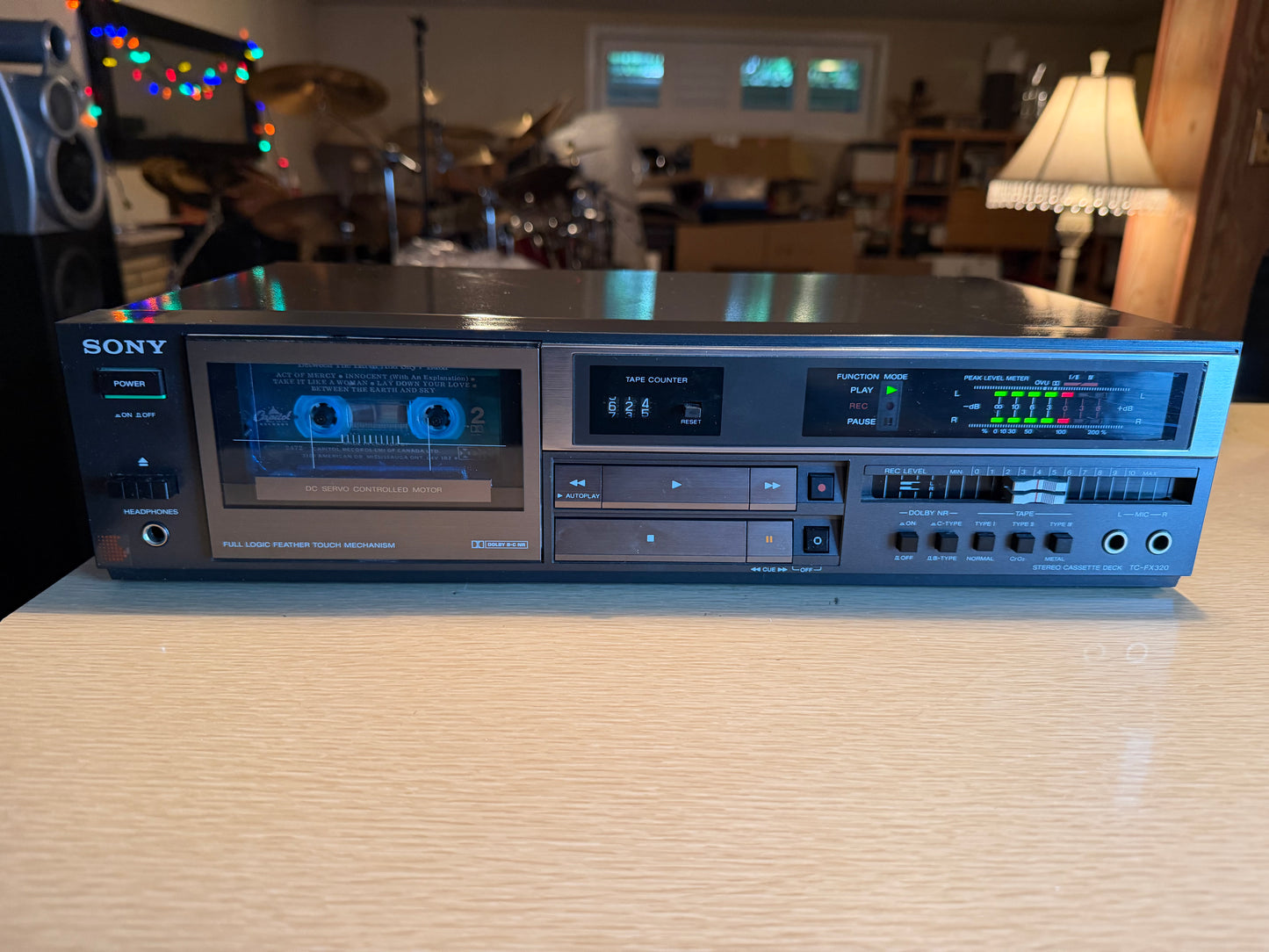 Sony TC-FX320 Stereo Cassette Deck Dolby Full Logic Feather Touch FRESH SERVICE!