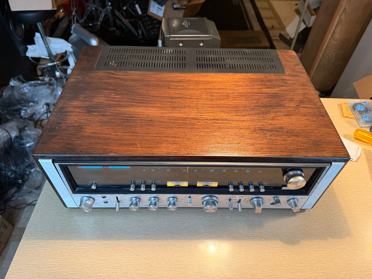 Sansui 9090 Vintage Stereo Receiver w/ Wood Case POWERS ON !!!READ DESC!!!