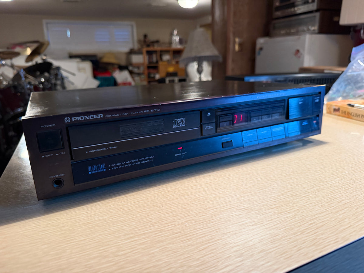 Pioneer CD Player PD-5010 Single Disc Vintage 1985 Belt Replaced Tested Works