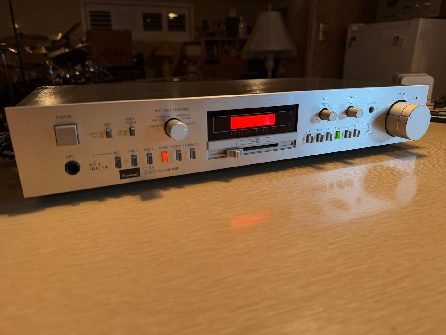 Vintage Sansui C-55 Stereo Preamplifier NEAR MINT FULL FRESH SERVICE RARE GEM💎