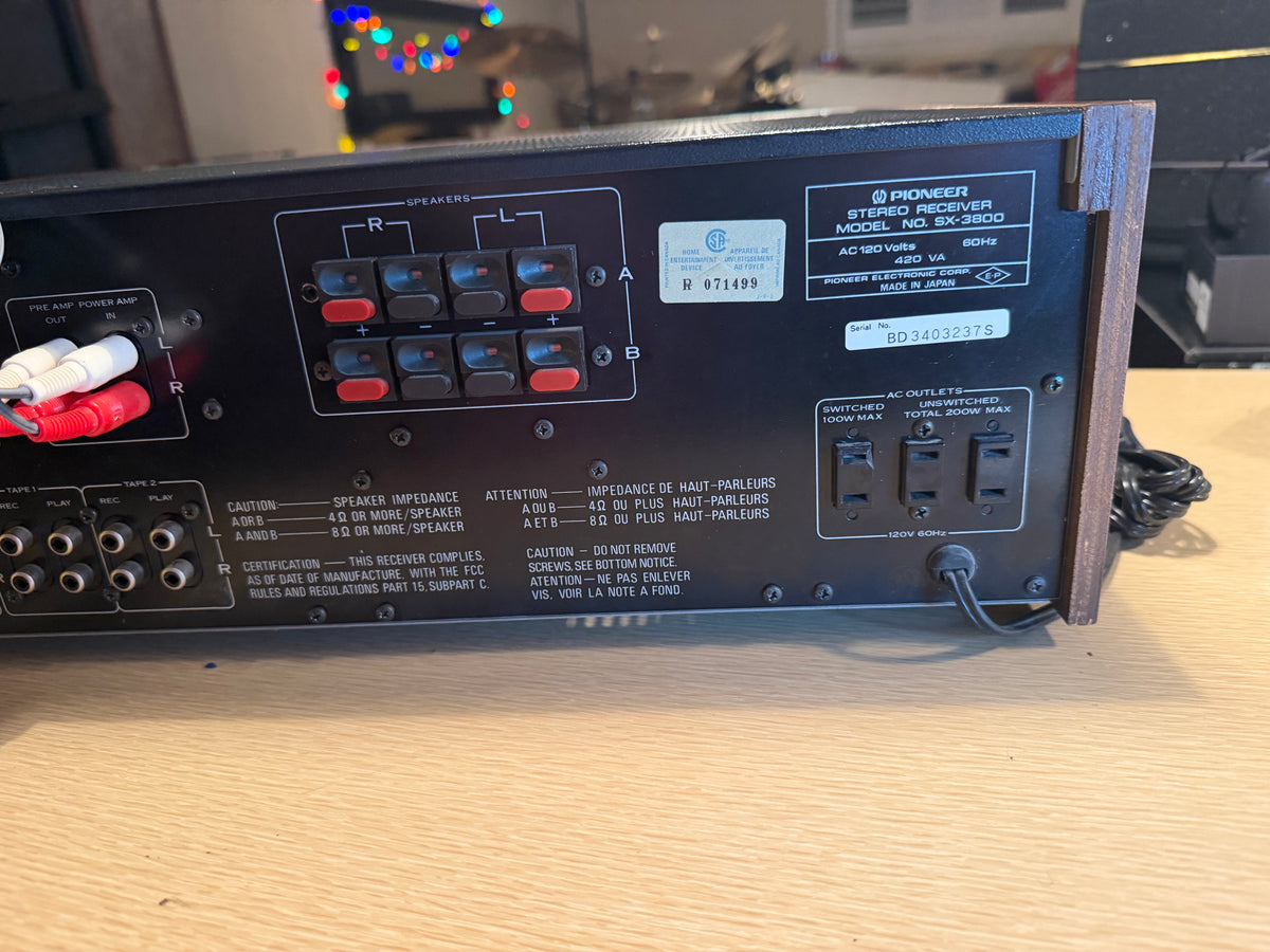 Vintage Pioneer SX-3800 Receiver Amplifier Near Mint FRESH Servicing Recapped🎶