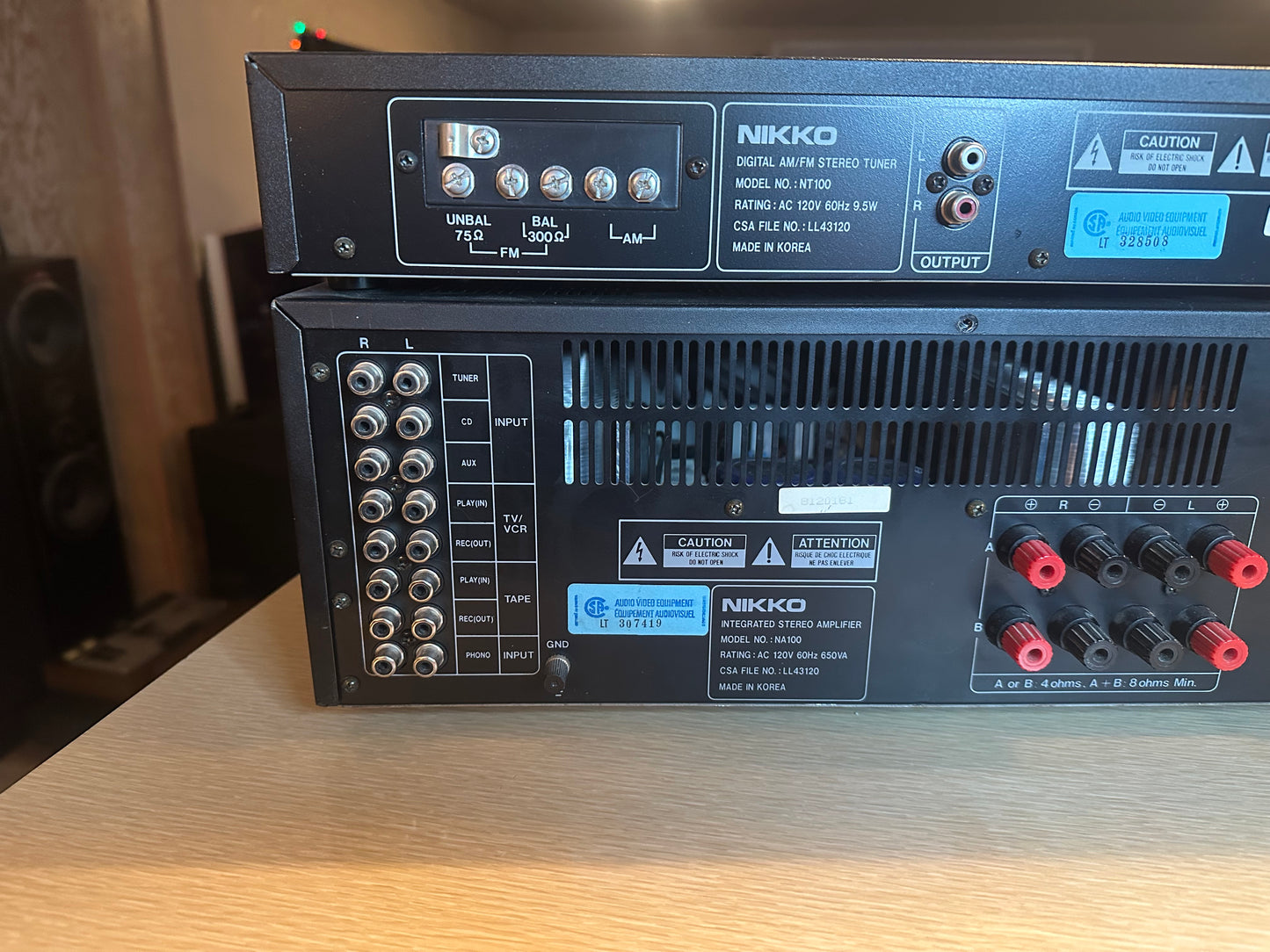 NIKKO NA100 Stereo Integrated Amplifier + NT100 Tuner Fully Serviced RARE!