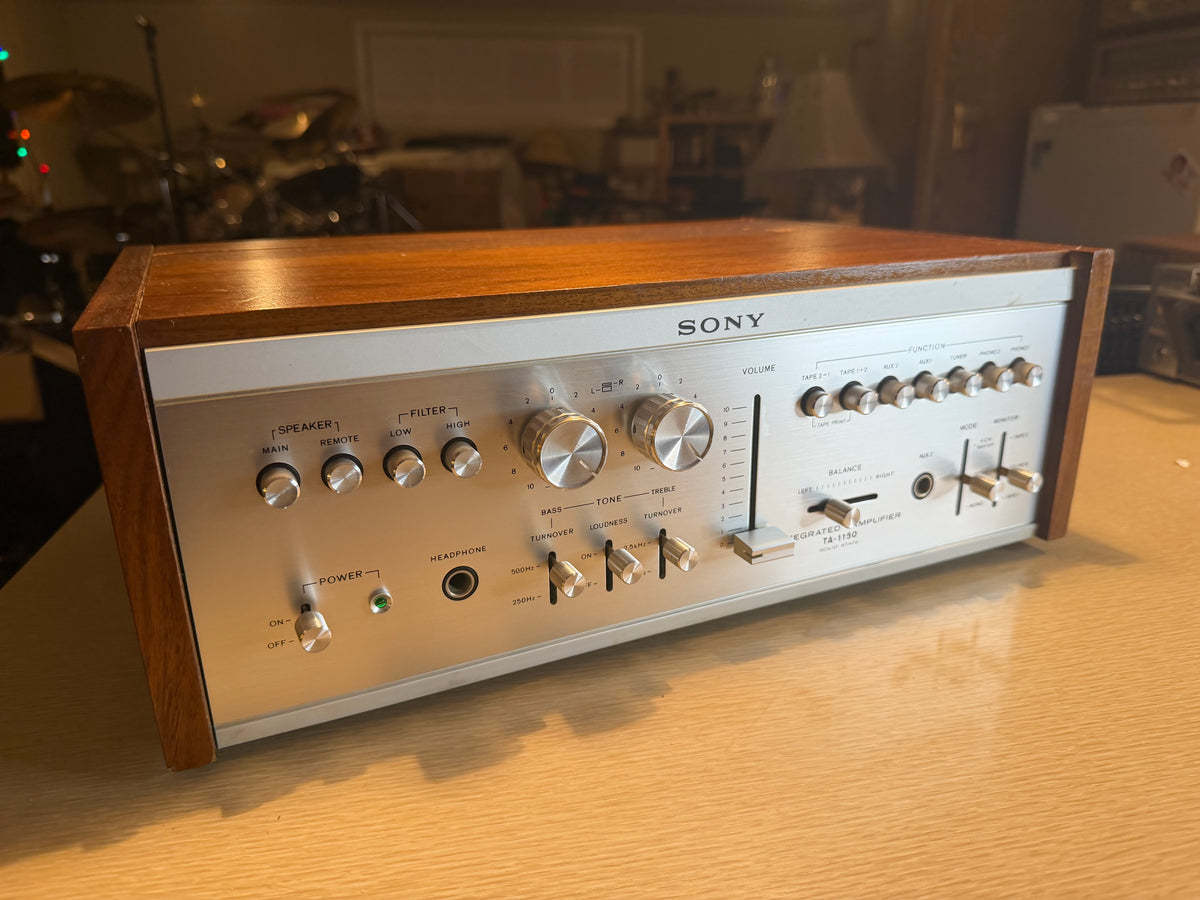 Sony TA-1150 Solid State Integrated Amplifier Silver Fresh Service Japan Beauty!