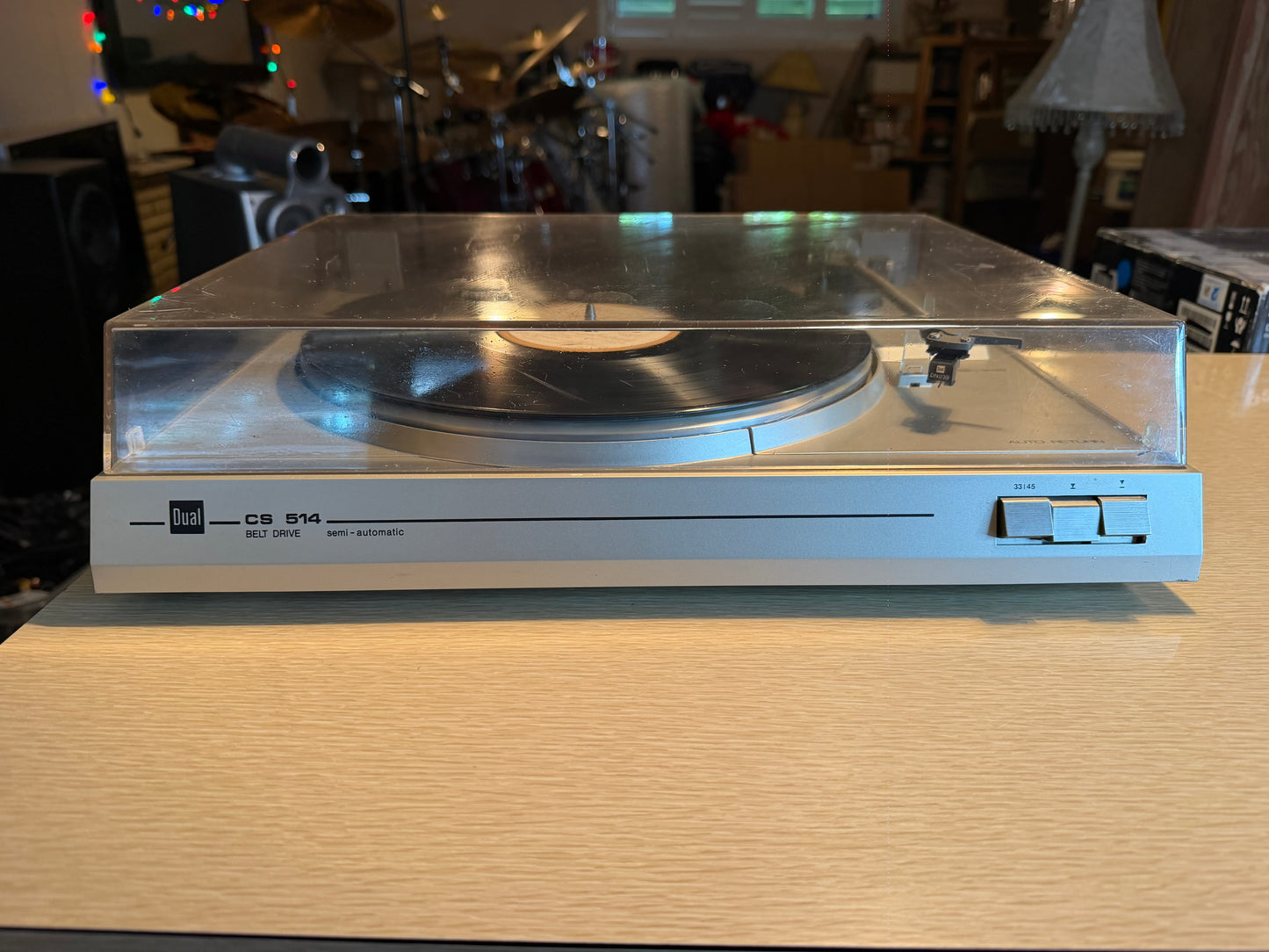Dual CS 514 Silver Turntable Record Player DN 239 Cartridge Fresh Service Rare!