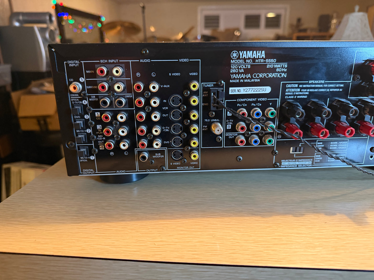 Yamaha HTR-5550 5.1 Channel AV Home Theater  Receiver Amp Serviced Remote Bundle