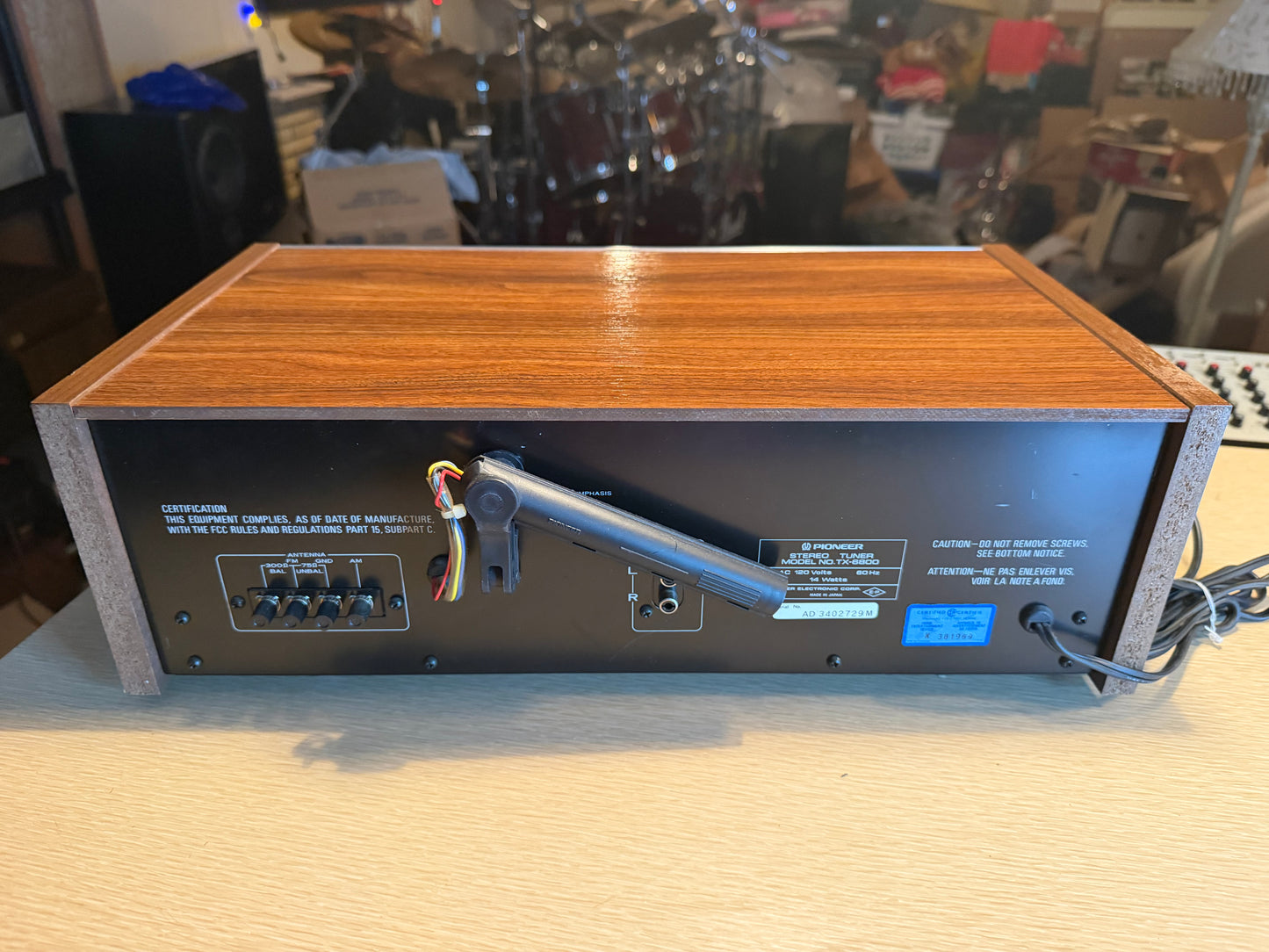 Pioneer TX-6800 Stereo Tuner FM/AM Radio Receiver Silver Face Near Mint Serviced