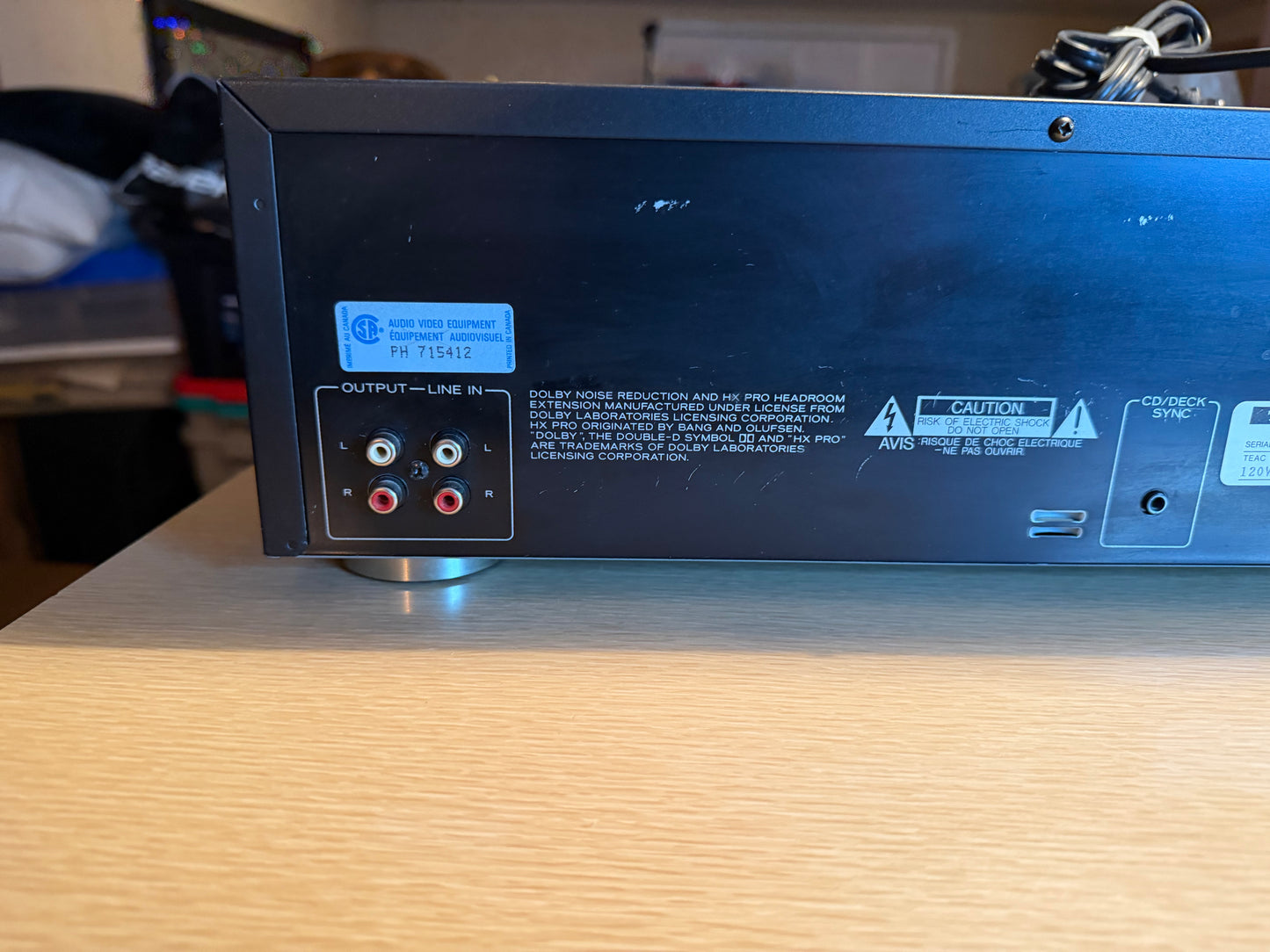 TEAC W-6000R 4 Head Dual Cass Auto Reverse & Record FRESH PRO SERVICE HIGH END🔥