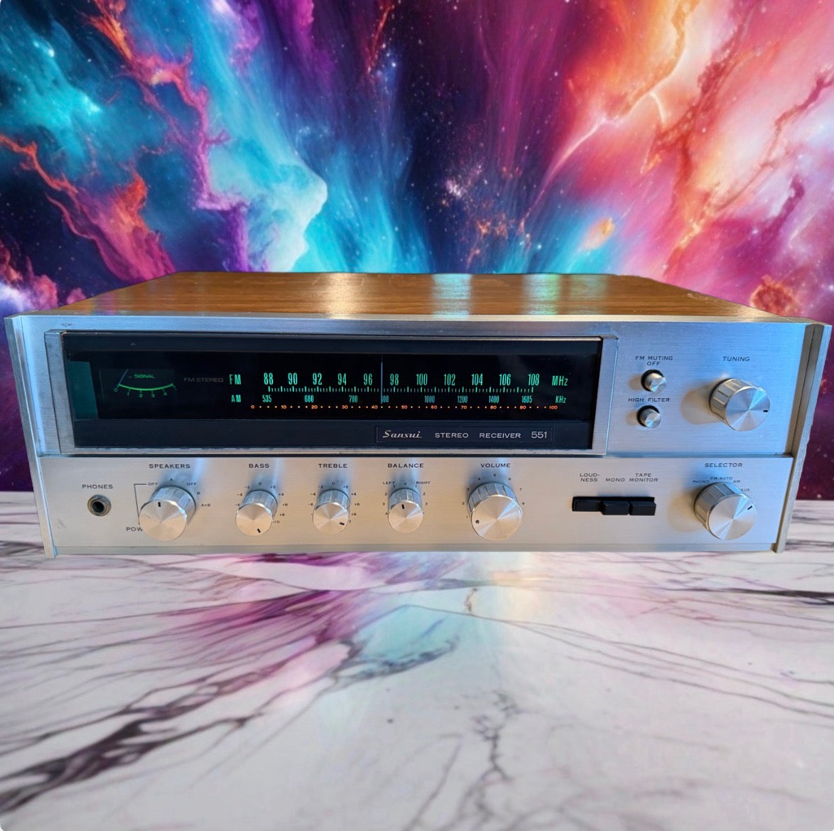Sansui 551 Stereo Receiver - 1974 Vintage Full Fresh Service Crisp Sound Wow🔥🎶