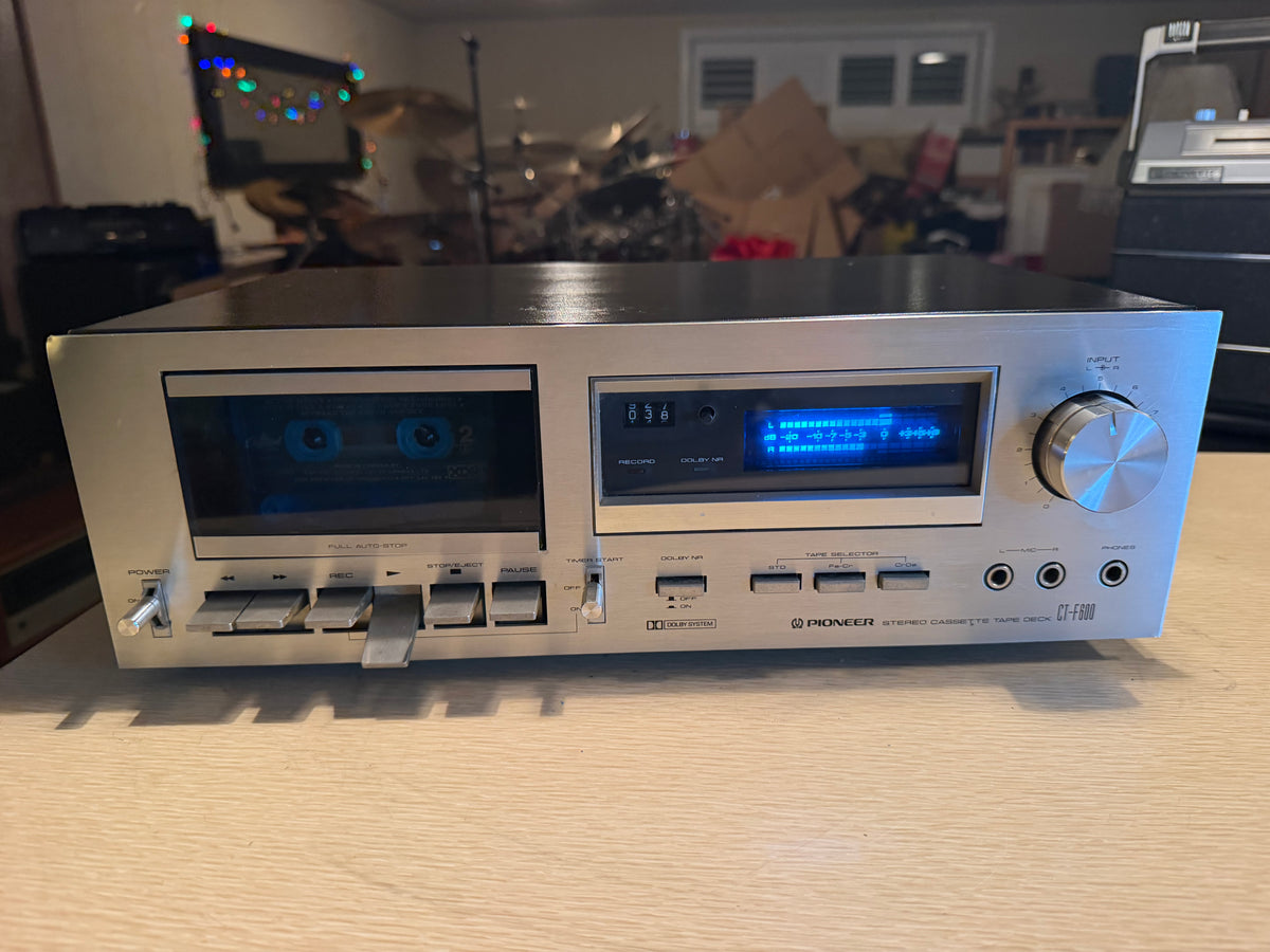 Serviced  Pioneer CT-F600 Stereo Cassette Tape Deck Audiophile Blue Line V Rare!
