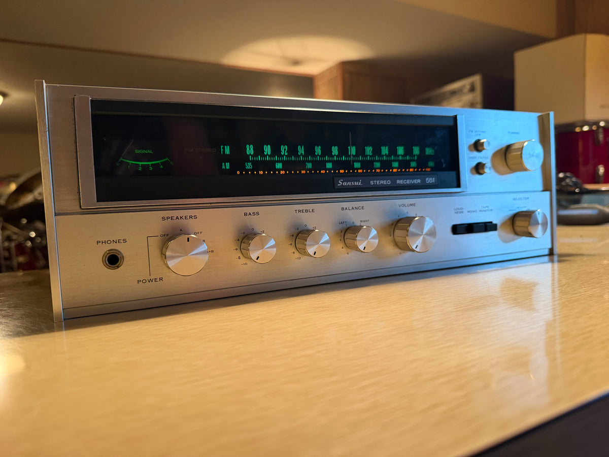 Sansui 551 Stereo Receiver - 1974 Vintage Full Fresh Service Crisp Sound Wow🔥🎶