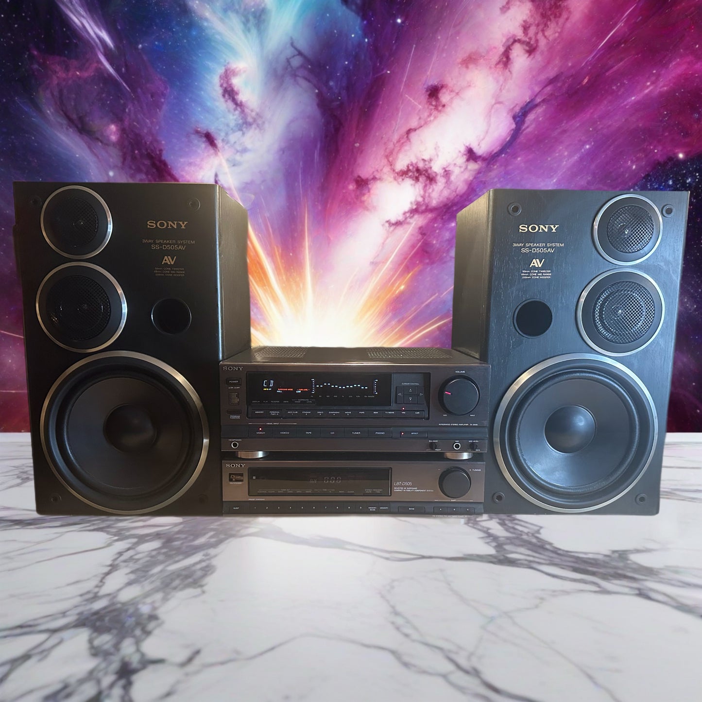 Sony LBT-D505 Stereo Stack System HiFi Separates Speakers Working Amp+Tuner+SPKS