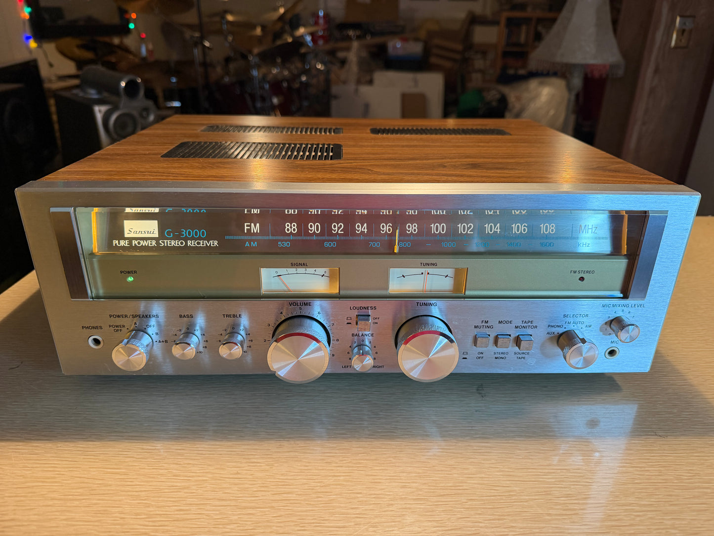 Sansui G-3000 Am/Fm Stereo Receiver Amplifier Full Fresh Service Near Mint Beaut