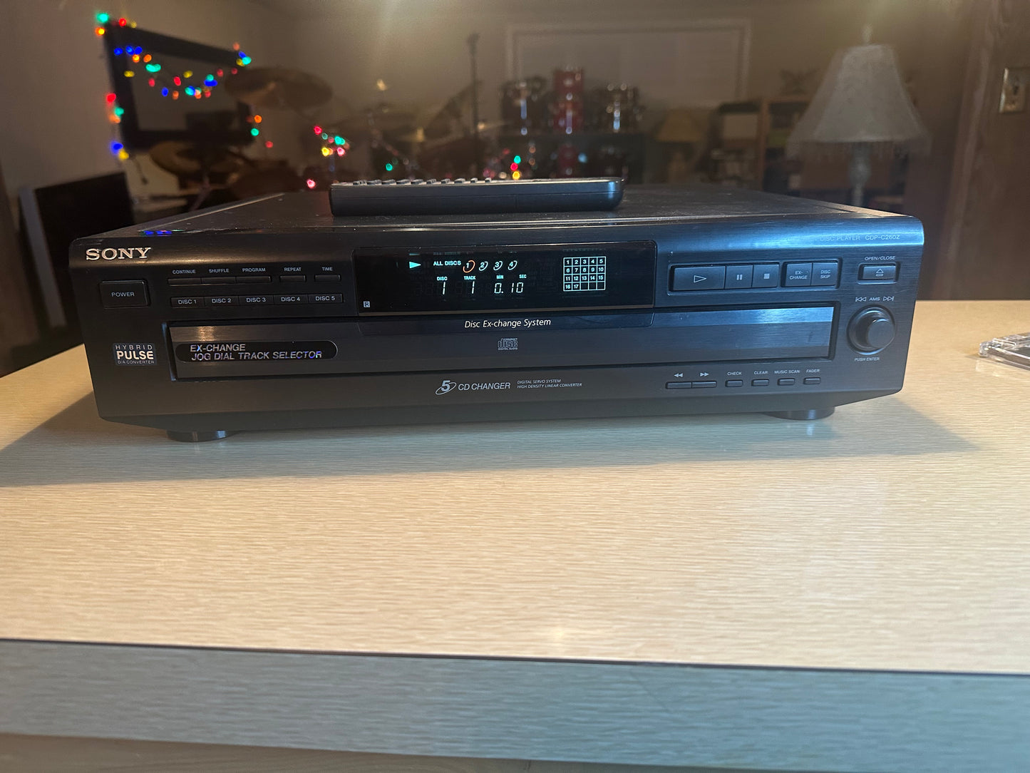 Sony 5-Disc Changer CD Player CDP-C260Z Vintage Carousel + Remote