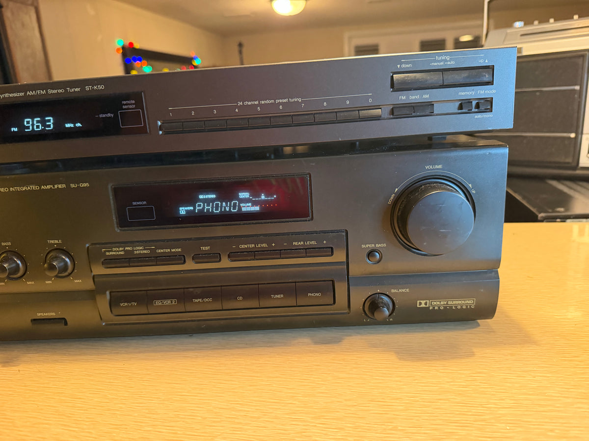 Technics SU-G95 Amplifier + ST-K50 Tuner Dolby Pro-Logic Surround Japan Serviced