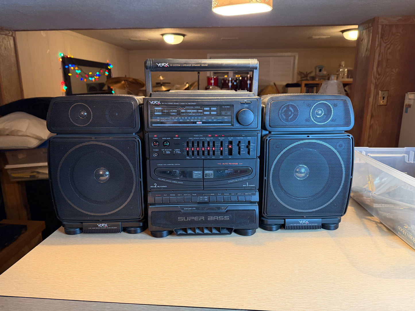 Vintage Yorx Beast Super Bass Ghetto Blaster Model 1400 All Functions Working🔥