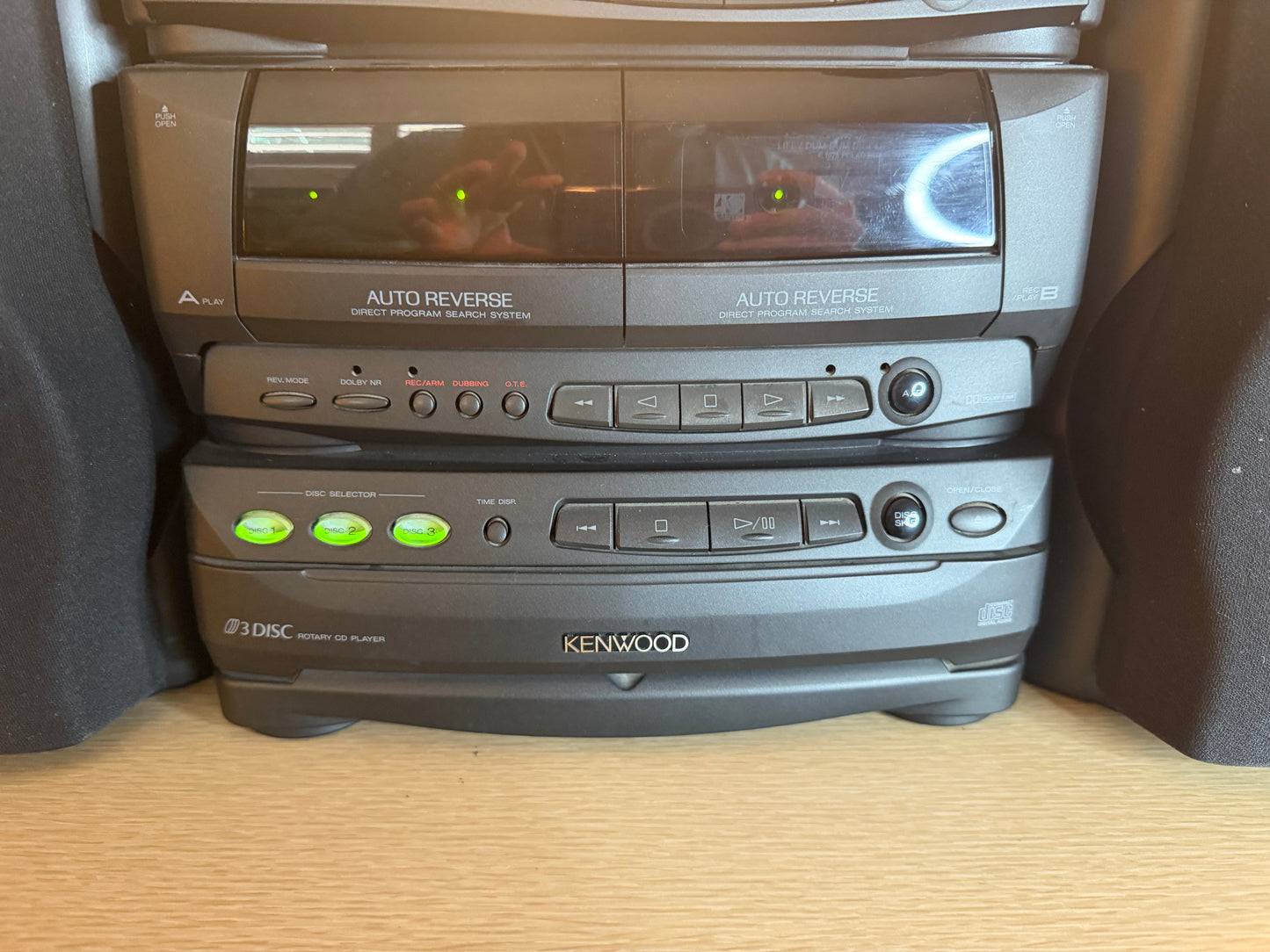 Kenwood XD-500 Stereo 3 Compact Disc Changer 2 Cassette Decks Fully Operational!