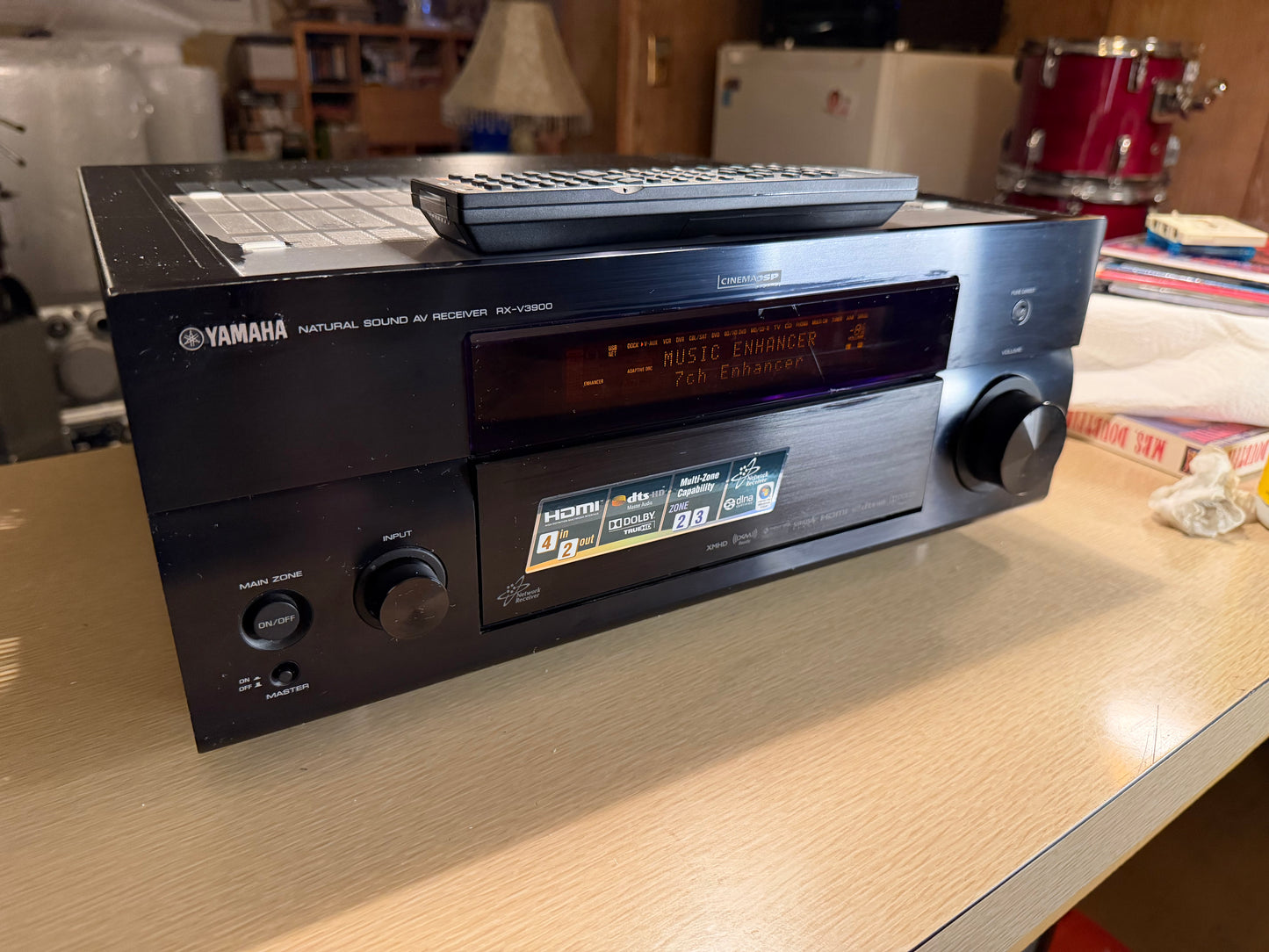Yamaha RX-V3900 7.1 Channel 140WPC BEAST Receiver HDMI SERVICED W/REMOTE BUNDLE!