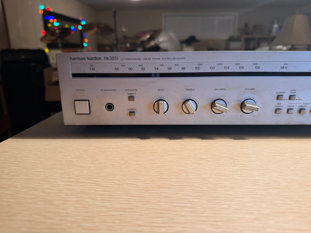 Harman Kardon HK385i stereo receiver. Good Condition. Silver Face Serviced🎶🔥