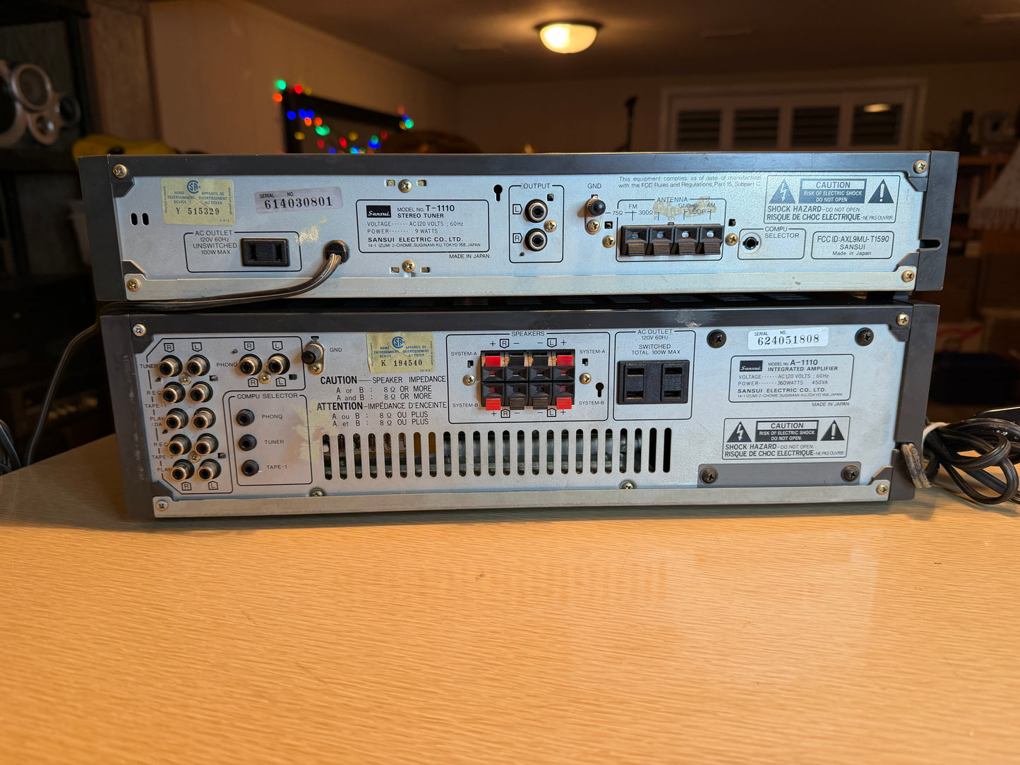 Sansui A-1110 Integrated DC Servo Stereo Amplifier & T-1110 Tuner Tested V Rare!