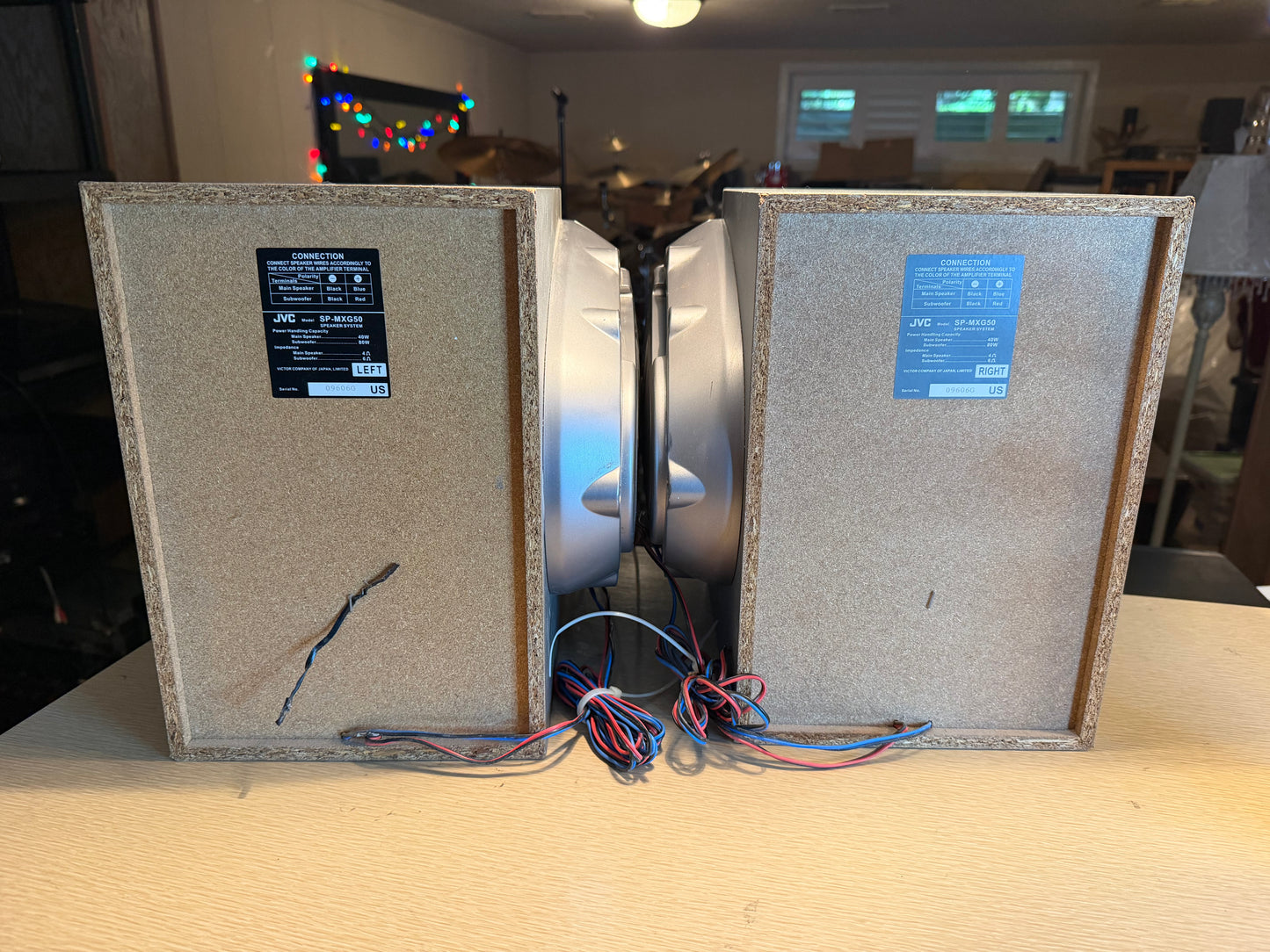 Rare JVC MX-G50 Extended Super Bass Compact Stereo 2 Speakers Only Tested Nice!