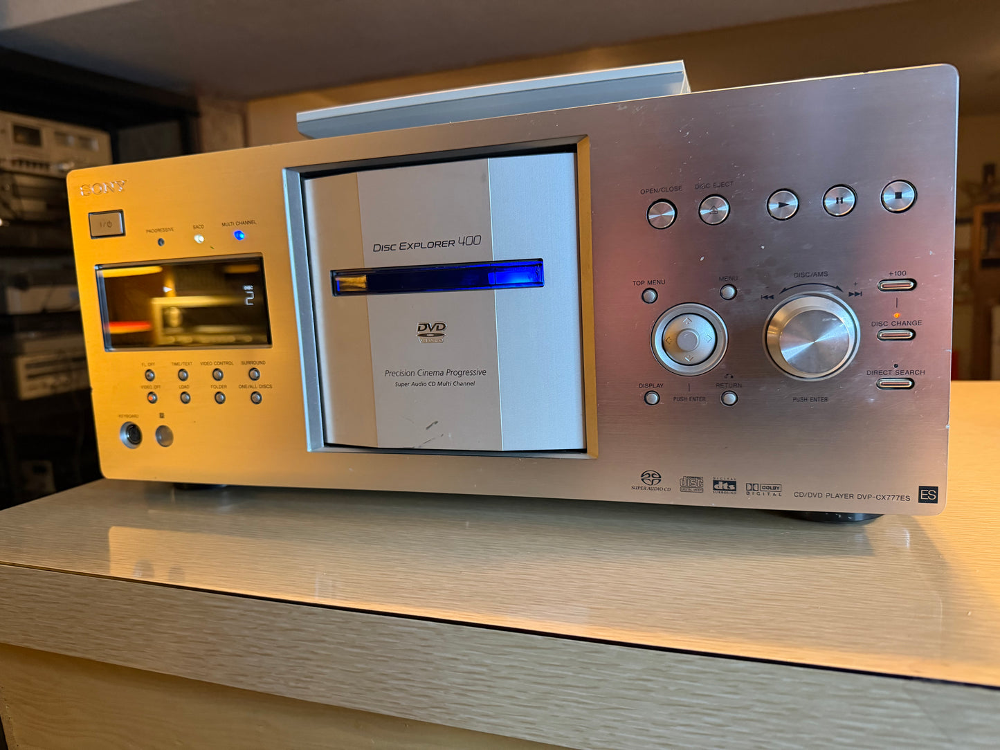 Sony DVP-CX777ES 400-Disc CD/SACD/ Changer ES Series FRESHLY Serviced Remote🔥