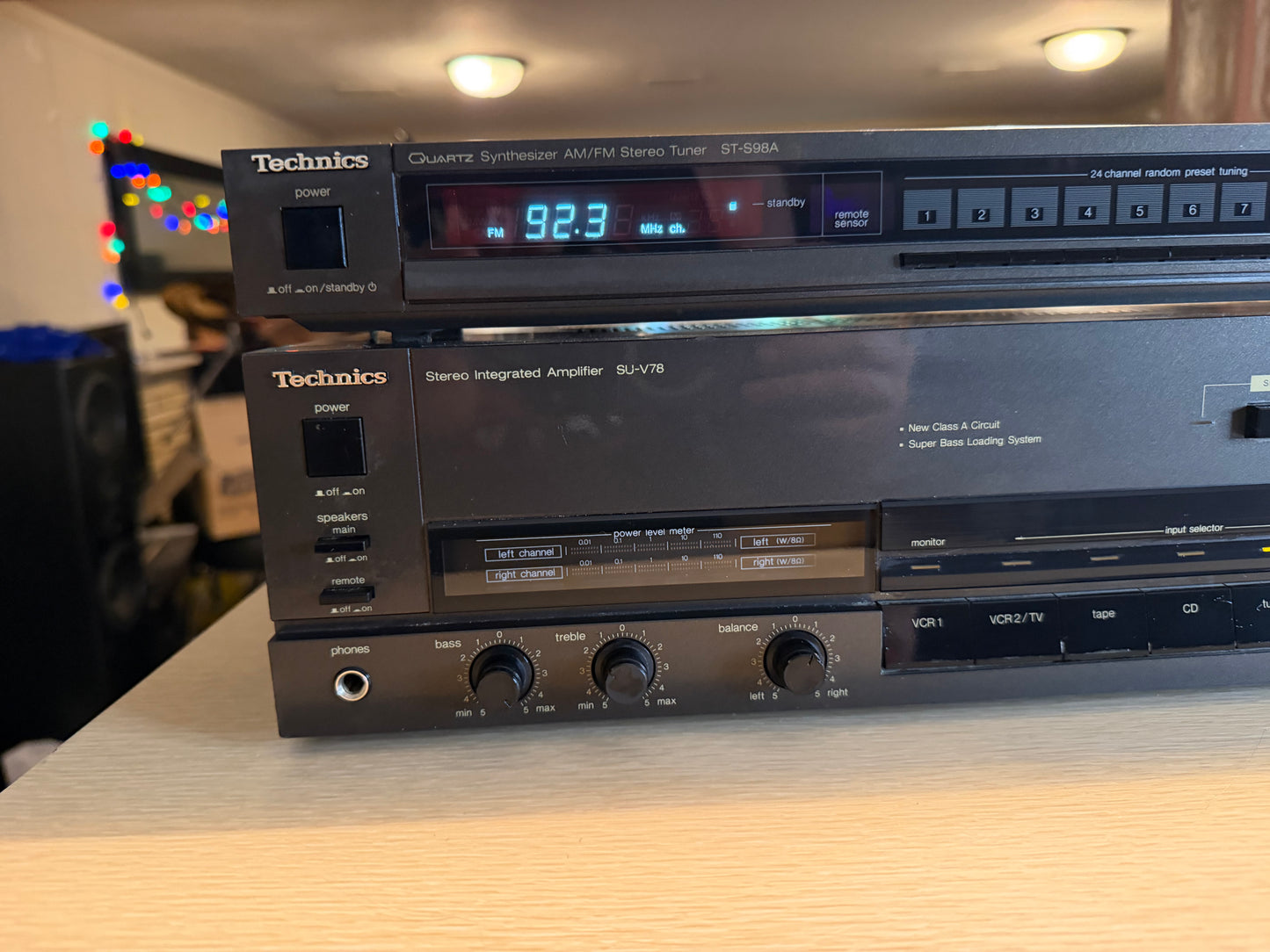 Technics SU-V78 Stereo Integrated Amplifier 100WPC+ St-S96A Tuner Fresh Service!