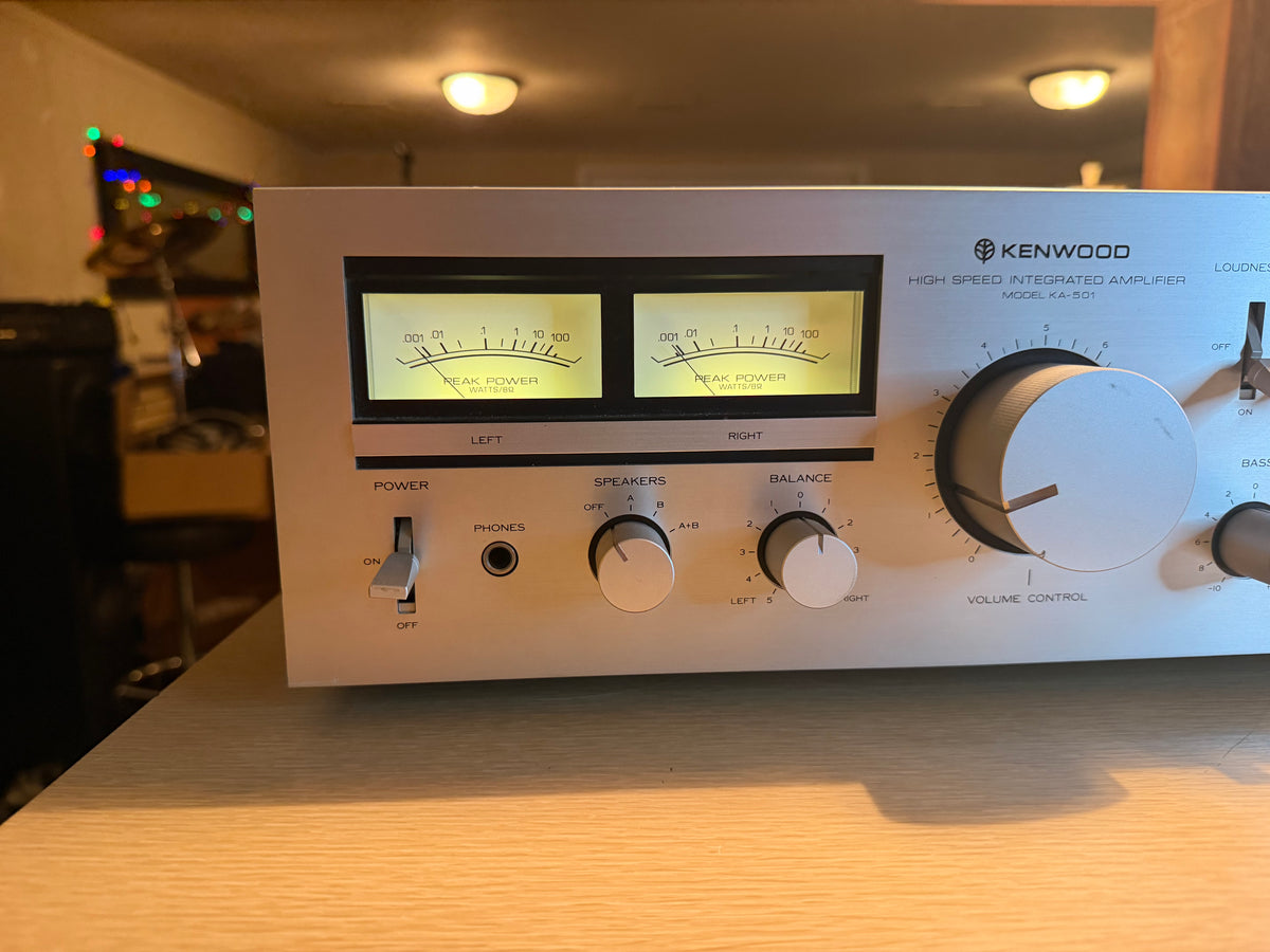 Kenwood KA-501 Amplifier 65w/Channel Stereo Fresh Service Crisp Sound Very Rare!