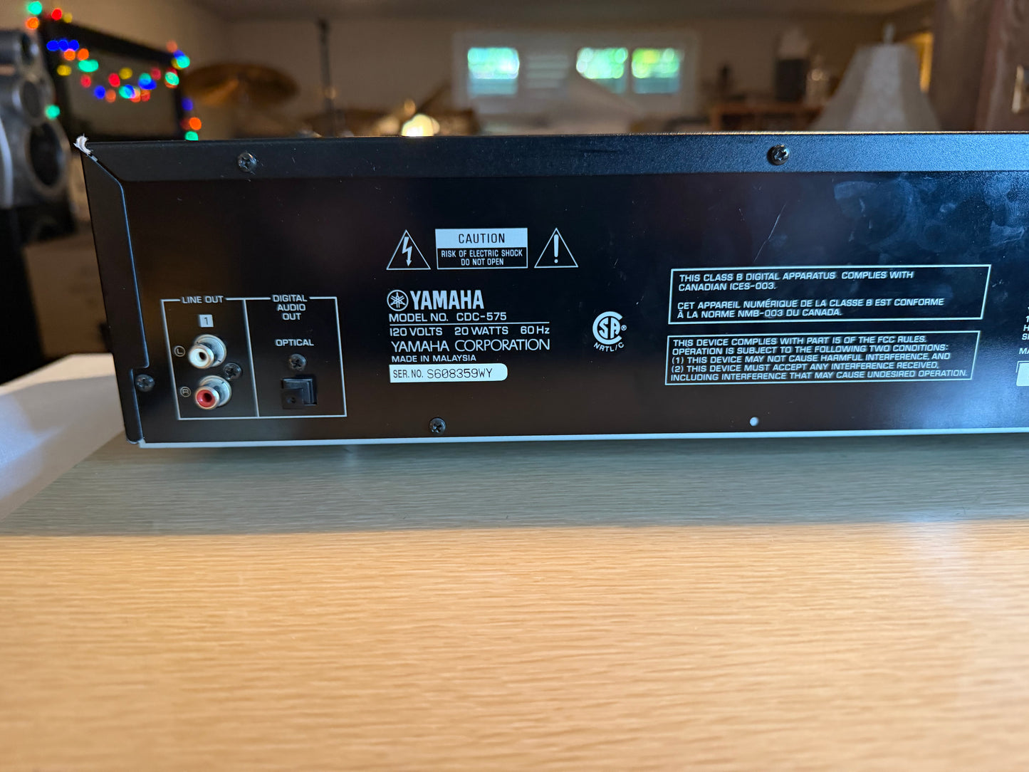 Yamaha Natural Sound CDC-575 5 Disc CD Changer SERVICED + Remote +RCA Cables🎶