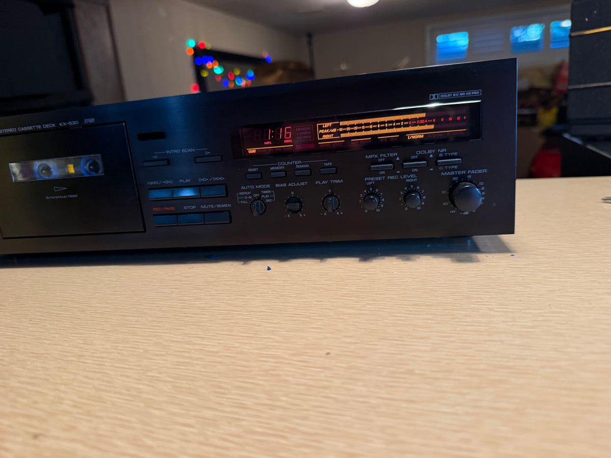 Yamaha KX-530 Stereo Cassette Deck Recapped Fresh Service Sounds Great 🔥🎶