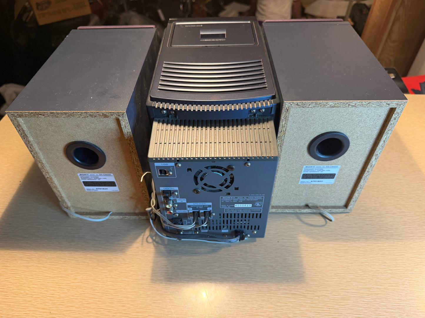 Sony CMT-M333NT Micro Hi-Fi System, Tuner, CD, Mini Disc, Tape, PC Serviced Rare