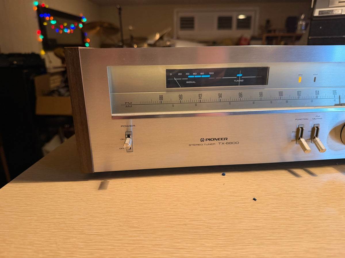 Pioneer TX-6800 Stereo Tuner FM/AM Radio Receiver Silver Face Near Mint Serviced